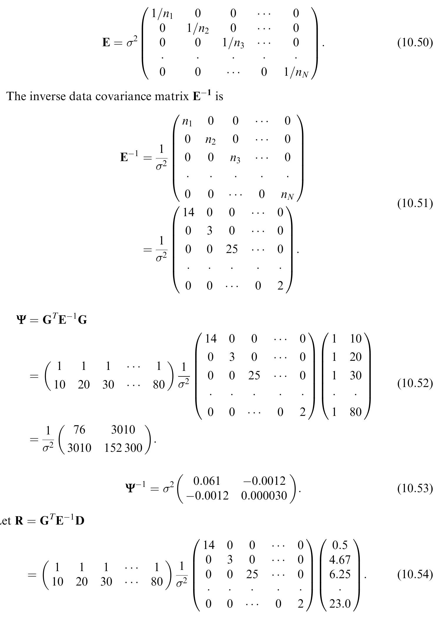 Solution: the data covariance matrix e can be written as