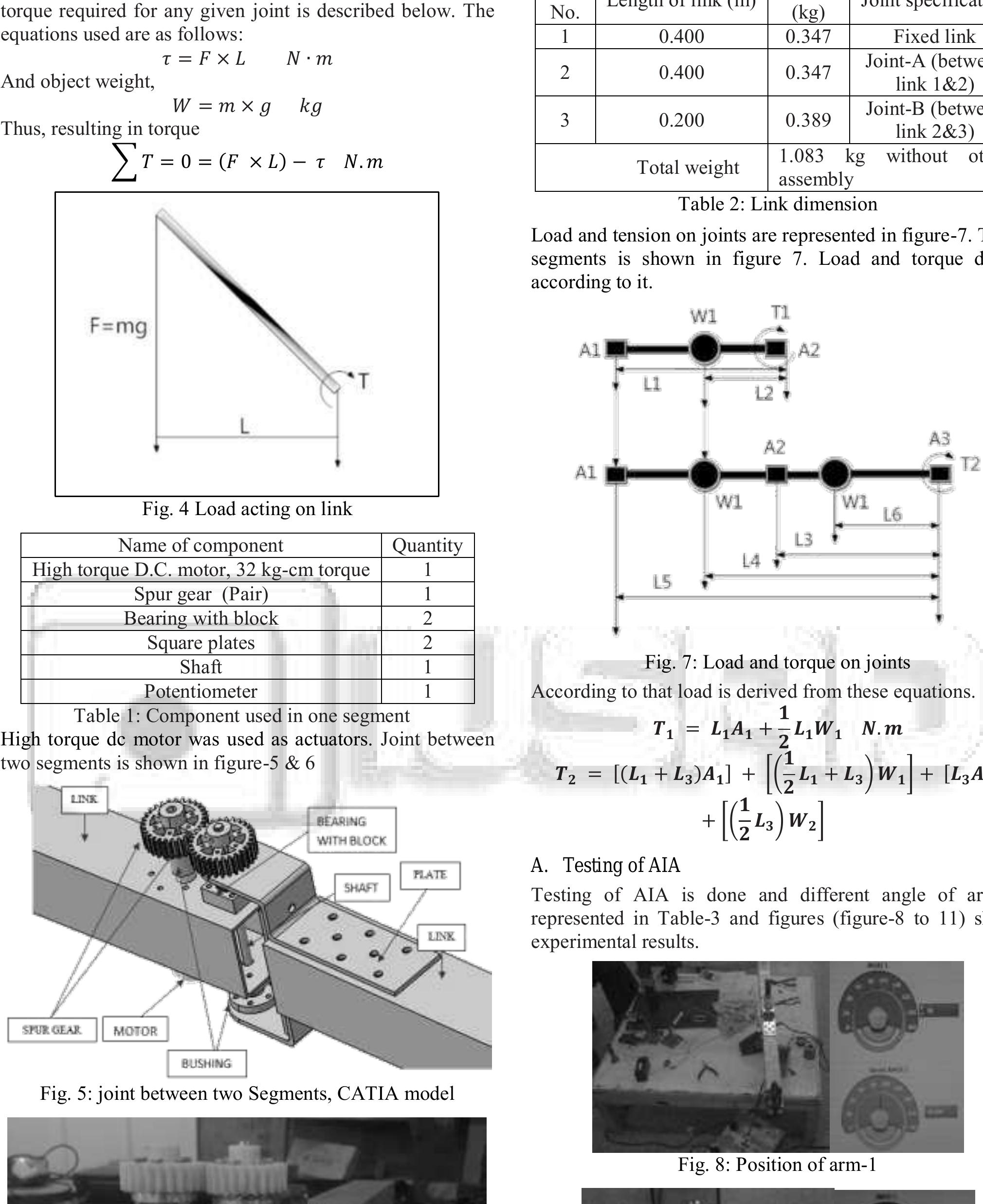 Torque Inspection Structural (PDF) Design & Development of Articulated Inspection ARM for in House ...