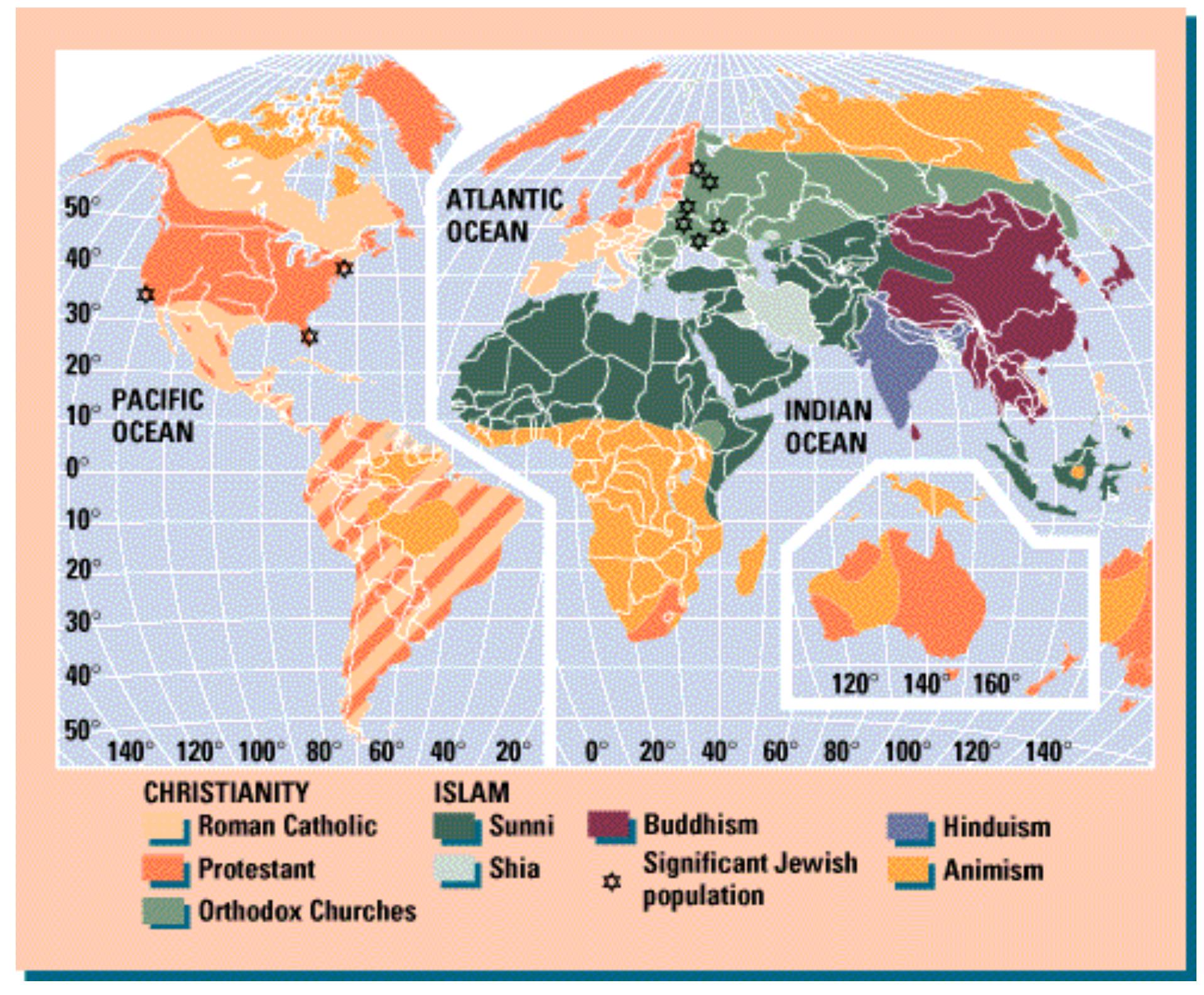 Religious Unity Map Sociology of Religion