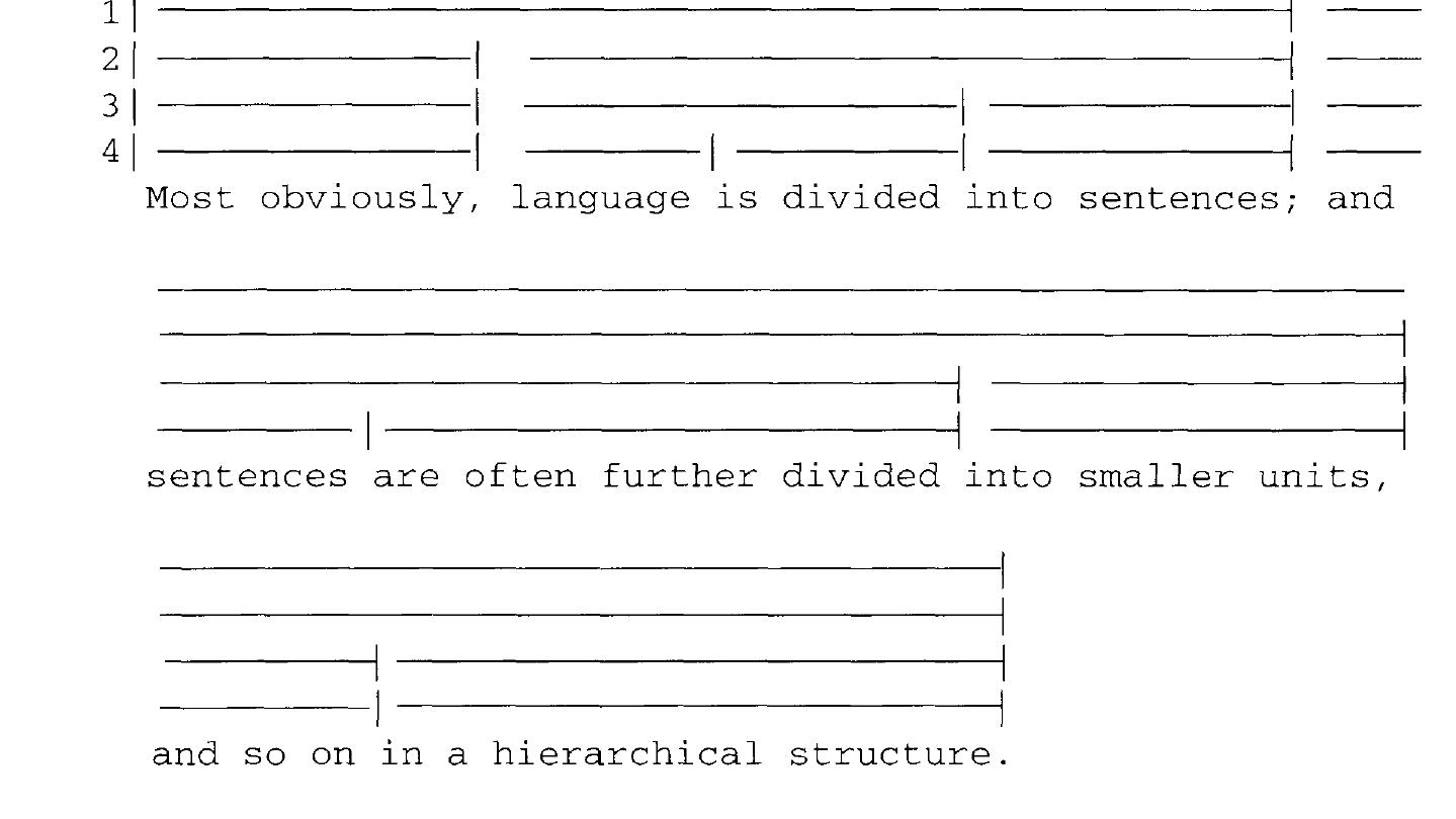 The strongest breaks within the sentence are usually marked