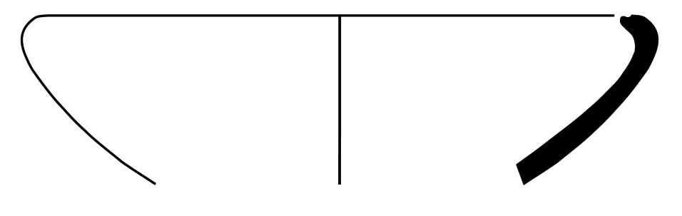 Figure 4. Grey Ware bowl with in-turned grooved rim from the Archaic habitation in Istros (digitally redrawn after Dimitriu 1966, cat. no. 481). 