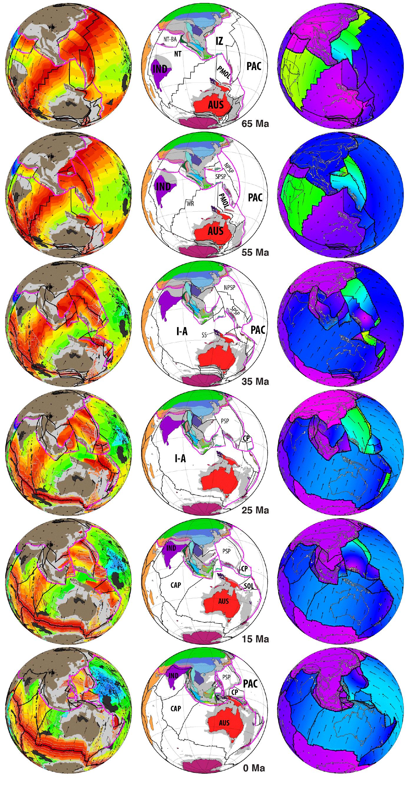 Figure 15 - The Cretaceous and Cenozoic tectonic evolution