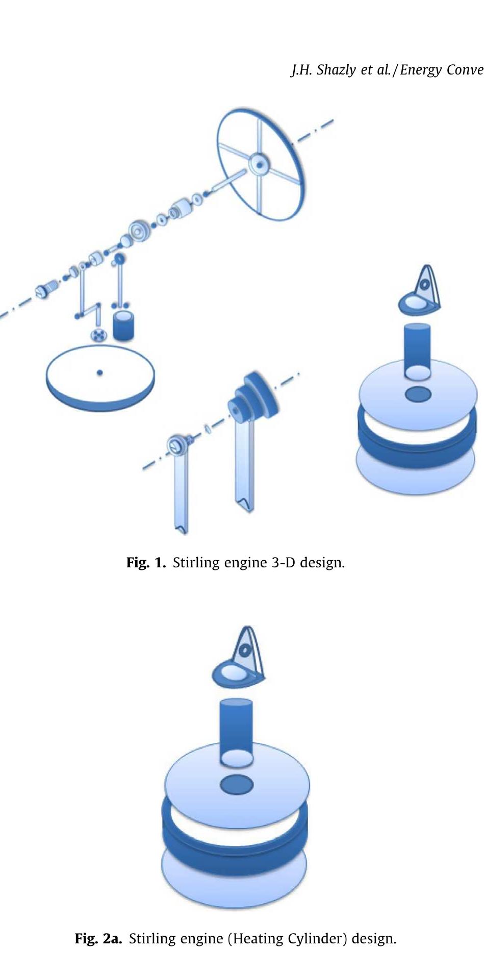 the construction of the low temperature solar-powered Stirling en- gine, an emphasis was put on temperature differences between two plates upper and lower, which is the important condition for operating the engine. 