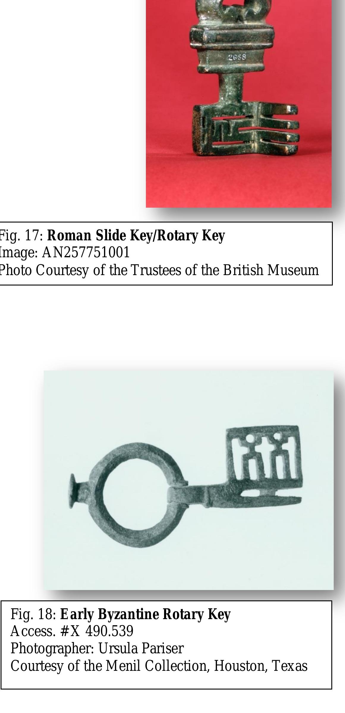 Lock Key Figure (PDF) A Typology of Roman Locks and Keys
