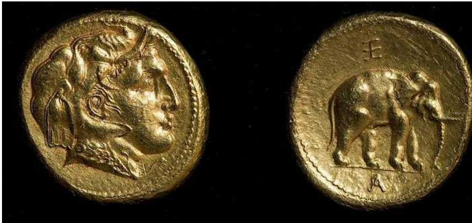 Porus Coin Figure 4 - Is the Gold Porus Medallion a Lifetime Portrait