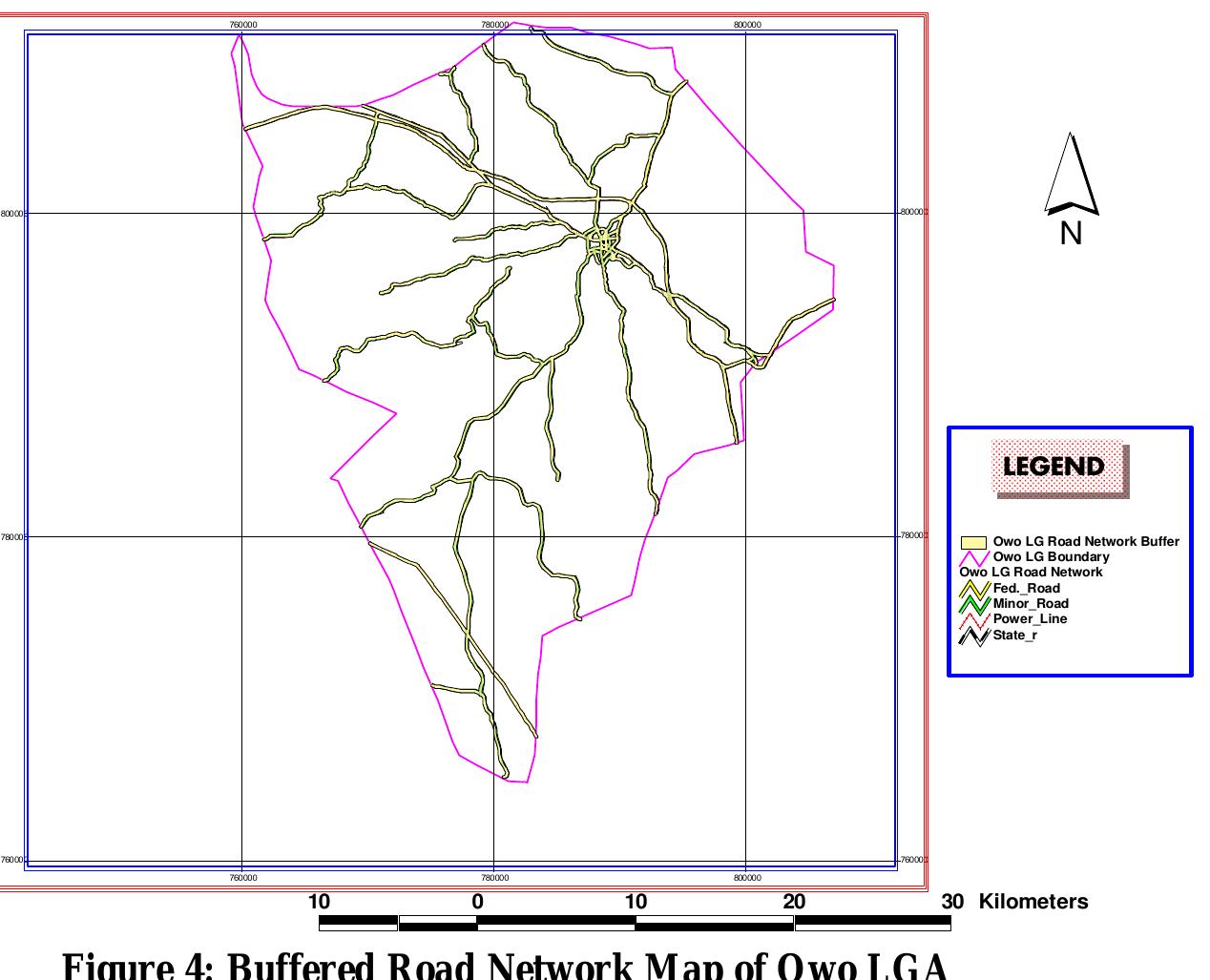 In figure 7 shows the buffered built-up area was overlaid on