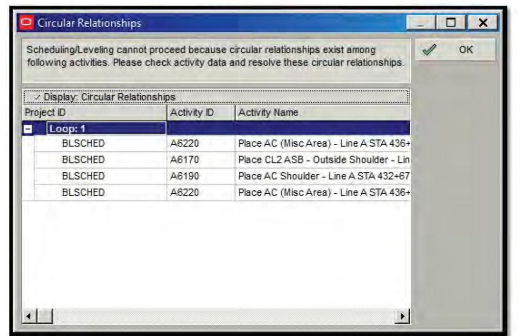 P6 Log If there are logic loops, p6 will generate an error message