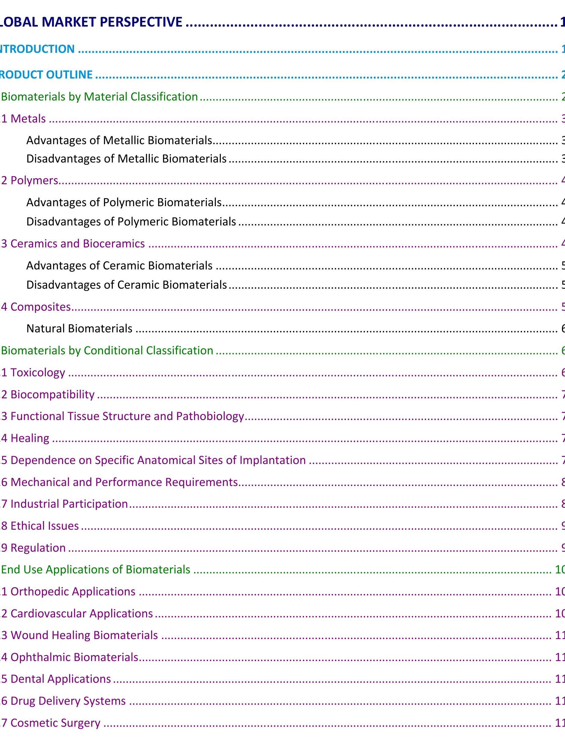 PDF) Biomaterials - a global market overview