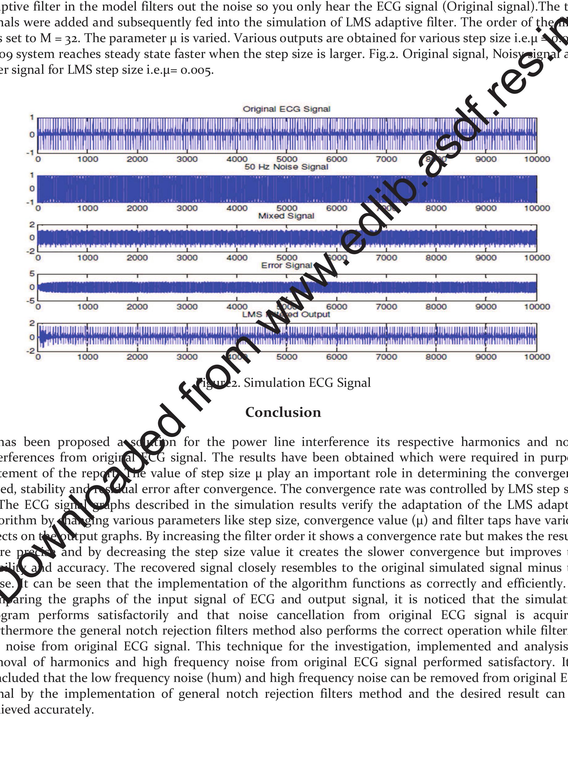 (PDF) Cancellation of Power Line Interference in ECG using Adaptive LMS ...