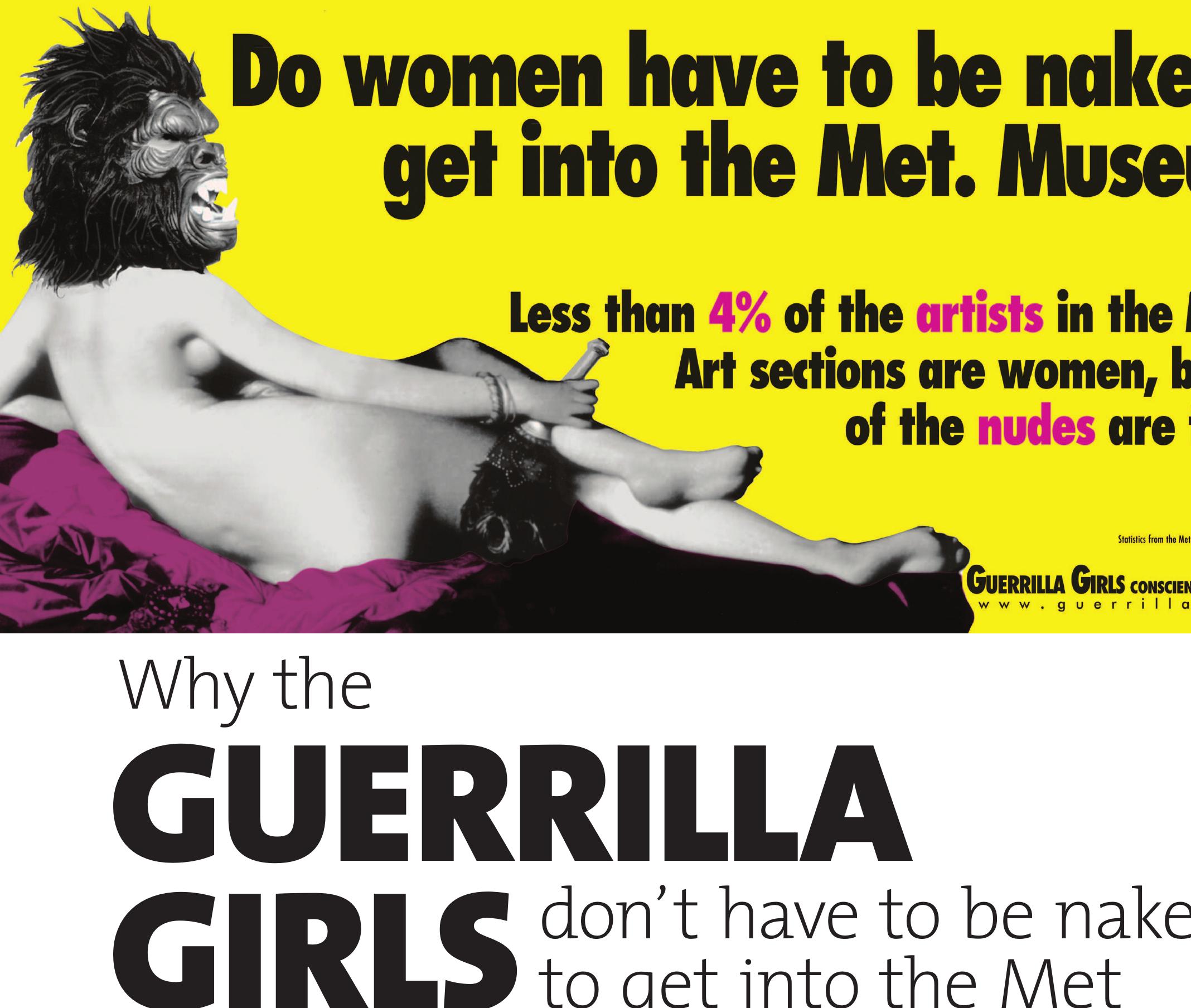 Figure 1 - from Why the Guerrilla Girls don't have to be