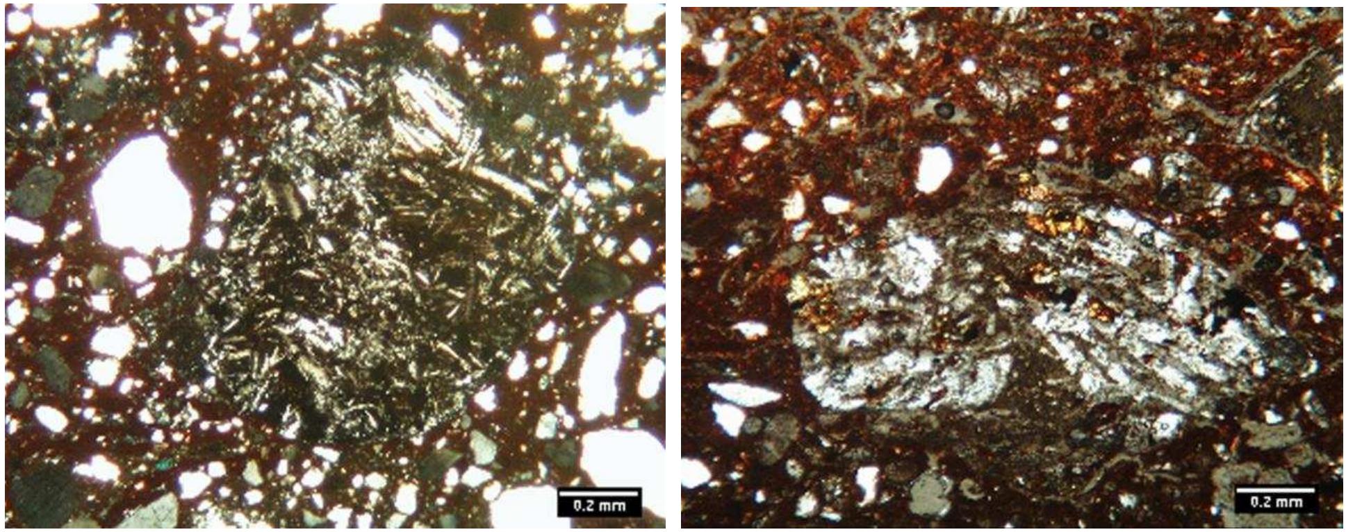 Clay Inclusions Xrd spectra of a) unfired clay from renton hall (t1c3) and