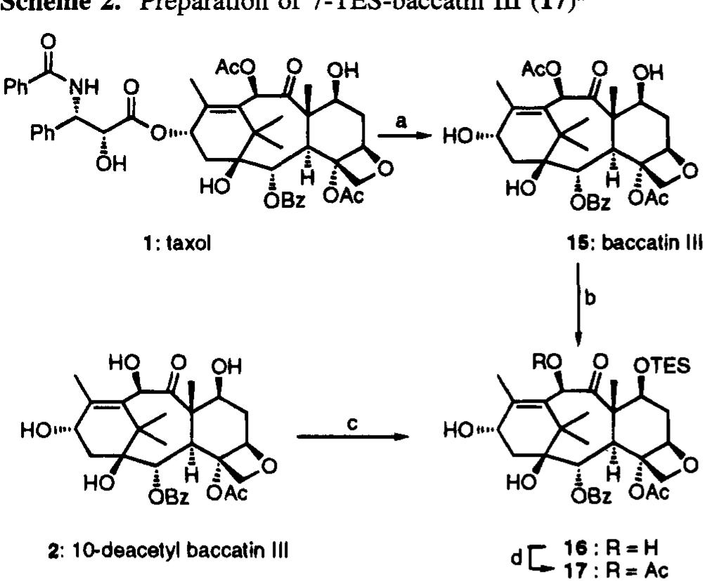 Figure 1 - from Total Synthesis of Taxol. 1. Retrosynthesis,