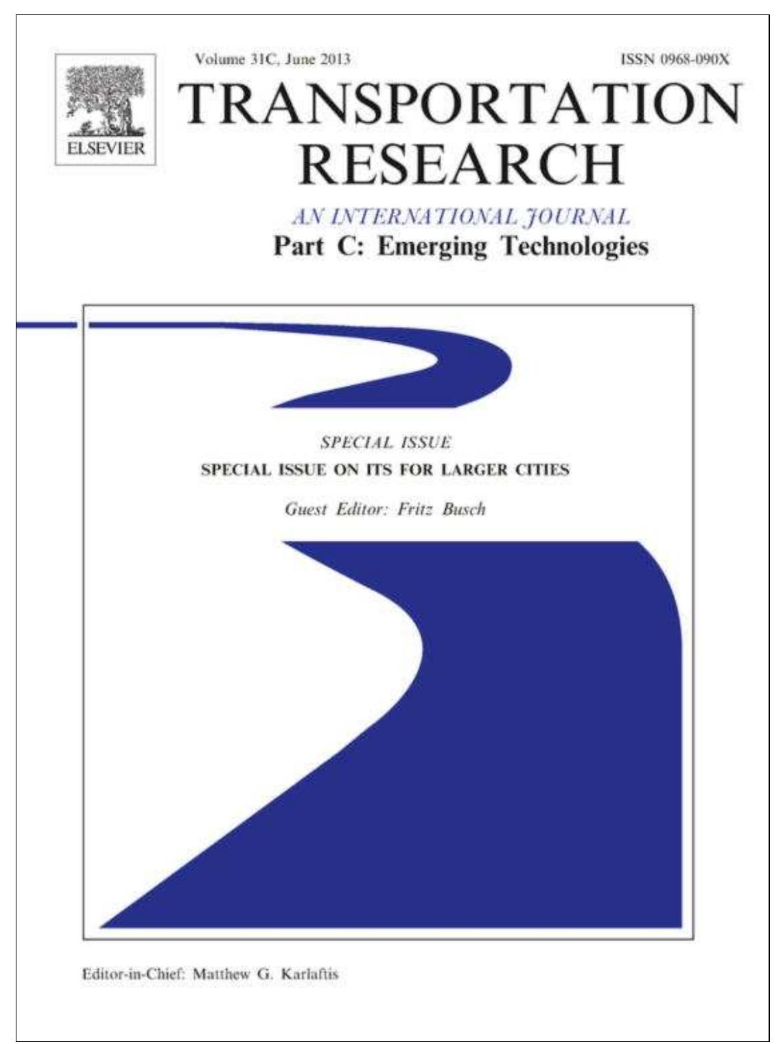 Figure 1 - from Urban link travel time estimation based on