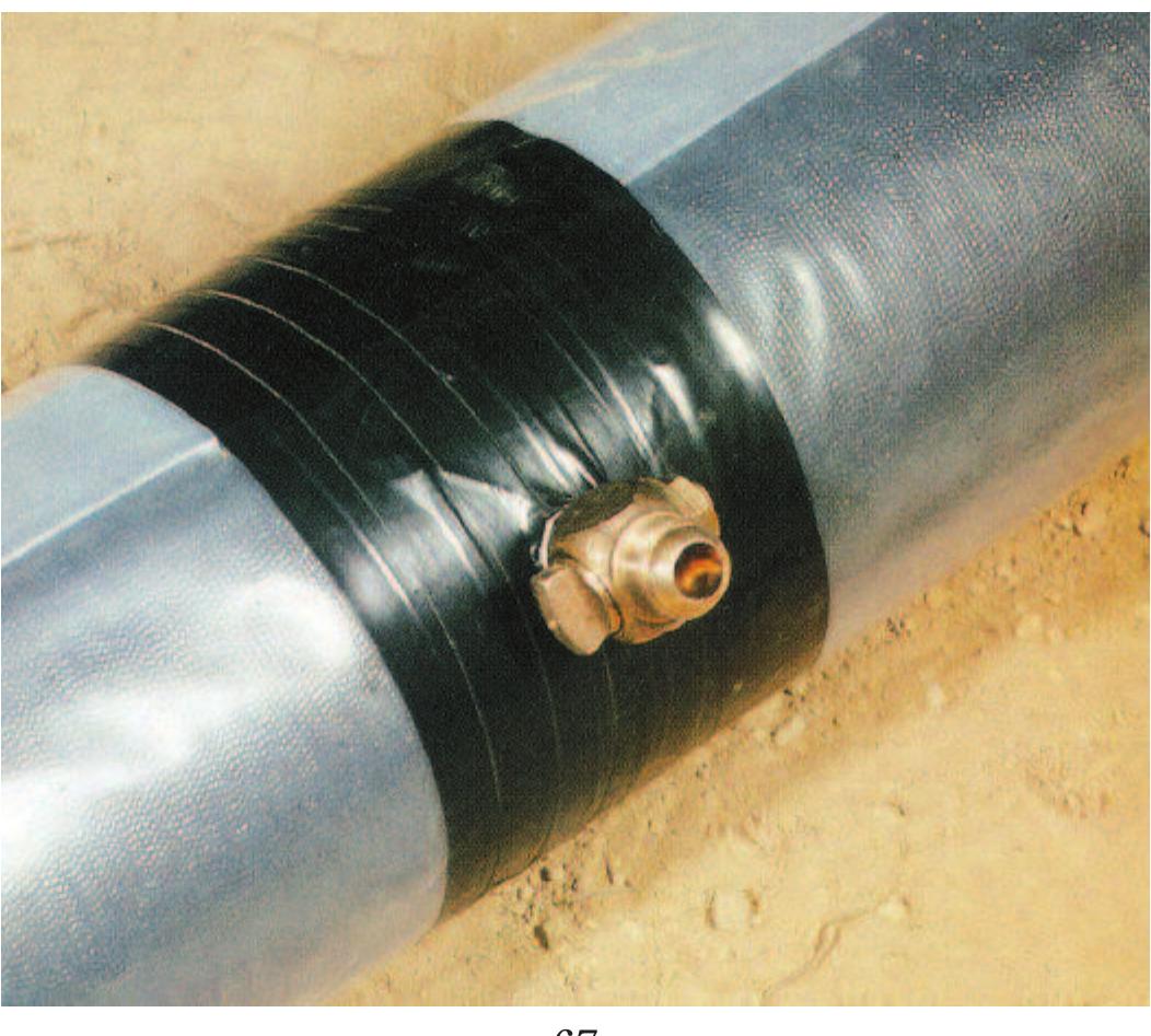 Standard corporation stops can be used on all pressure