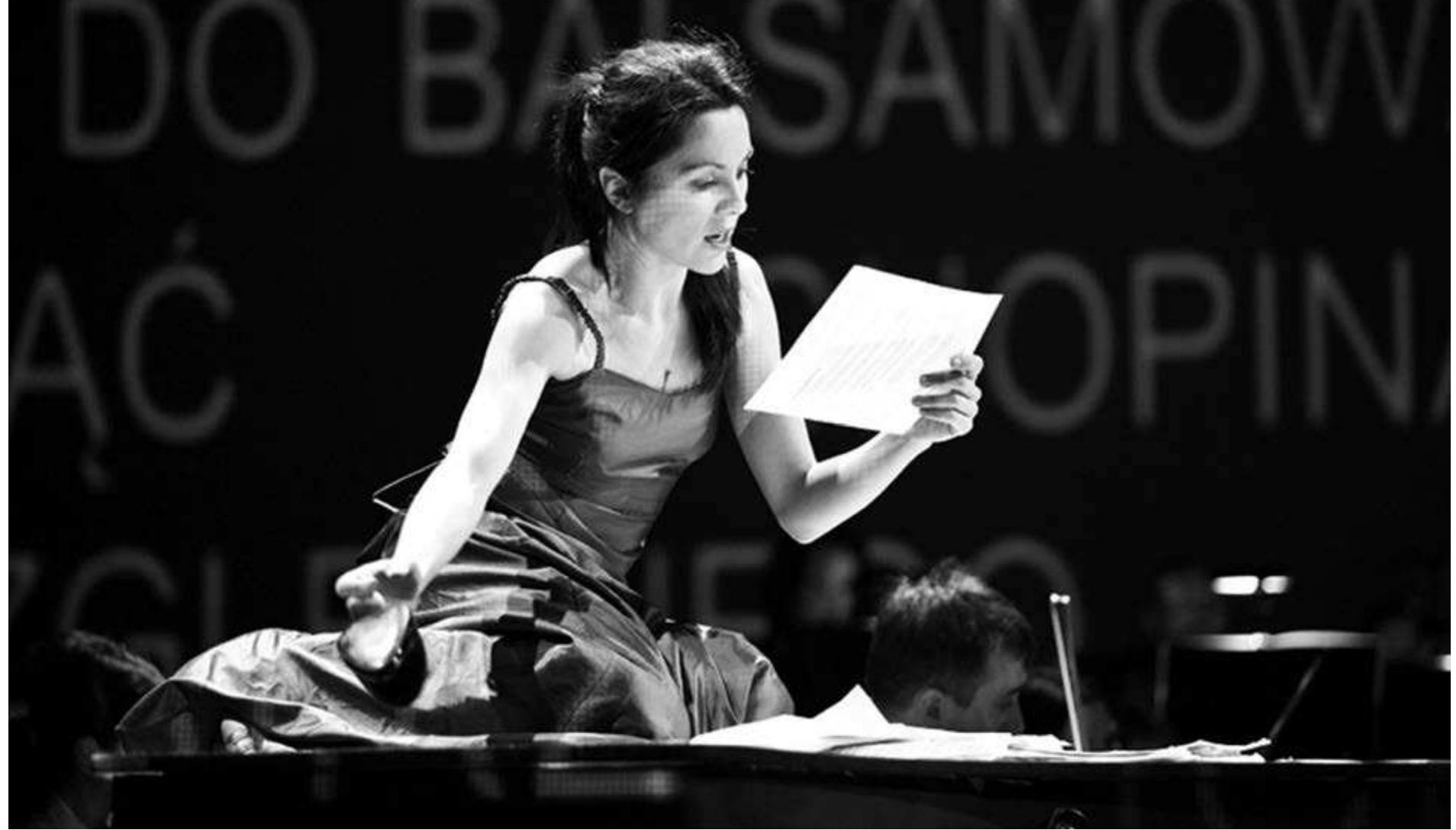 Chopin without Piano, conductor Jacek Kasprzyk, director: Michat Zadara. Teatr im. Juliusza Stowackiego, Krakow. Photo: Natalia Kabanow.  Over time, my family had lost the Polish language to the combined forces of Prussian Kulturkampf and American assimilation. By the 1950s, in regard to Polish language and culture we were like someone experiencing total aphasia after a stroke. None of us had ever even seen Poland, so we had no visual memory, either. Our only Polish anguage, which my father and my brother and studied assiduously, was the musical dialect of Polish pianism in the Chopin tradition. Which for us did not include Chopin's two Concerti. The physical presence of the piano (a Steinway), combined with the reproducing player mechanism, the recordings of dead Polish maestros, and Chopin's solo piano scores, was what we had. We both listened to and practiced this music. Today I can enjoy Dang Thai Son perform Chopin on a period instrument in streaming digital audio on my iPad. Thus we share a common anguage with the Vietnamese pianist and others: the language, at once Polish and cosmopolitan, of   My first exposure to Chopin's two Piano Concertos was recent: listening to the Vietnamese pianist Dang Thai Son playing on a nineteenth century Erard piano with Frans Briiggen's Orchestra of the eighteenth century. I later listened to Artur Rubenstein's recordings from the late 1950s, and then to Krystian Zimerman's from 2003. Zimerman, invoking both Chopin and Tadeusz Kantor, conducted as well as played the piano sections. The most immediate connection for me was through Rubinstein. He was, along with Ignacy Jan Paderewski, Wanda Landowska, Jozef Hofmann, and Ignaz Friedman, one of the Polish pianists that fascinated my father, a piano restorer. At the height of the Cold War, in the American Midwest, my family heard this music almost daily, which was originally recorded on reproducing pianos in the United States in the 1920s and 1930s. Chopin's music for us was always in the foreground. The mass consumption of such recorded performances of Chopin began with the reproducing piano (which made Paderewski a fortune in the United States). By the time I first heard this music (undoubtedly already in utero) most of these pianists, like Chopin himself, were long  