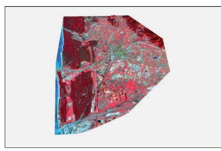 Fig. 2.1 3D satellite image of the area taken into consideration.  possible economic and agricultural uses of the  landscape. Once the environmental framework  was defined, terrestrial and fluvial mobility was 