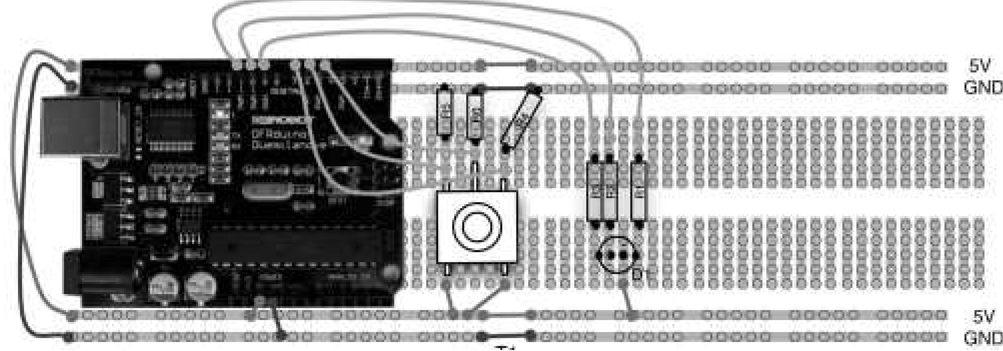 -2 | breadboard layout for project 14. figure 6-1