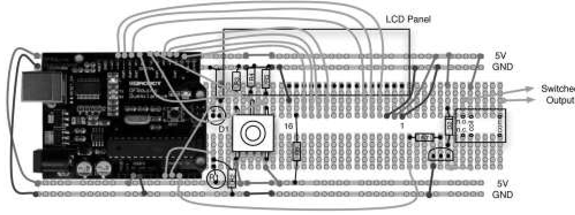 -2 | yam breadboard layout for project 22. project for use