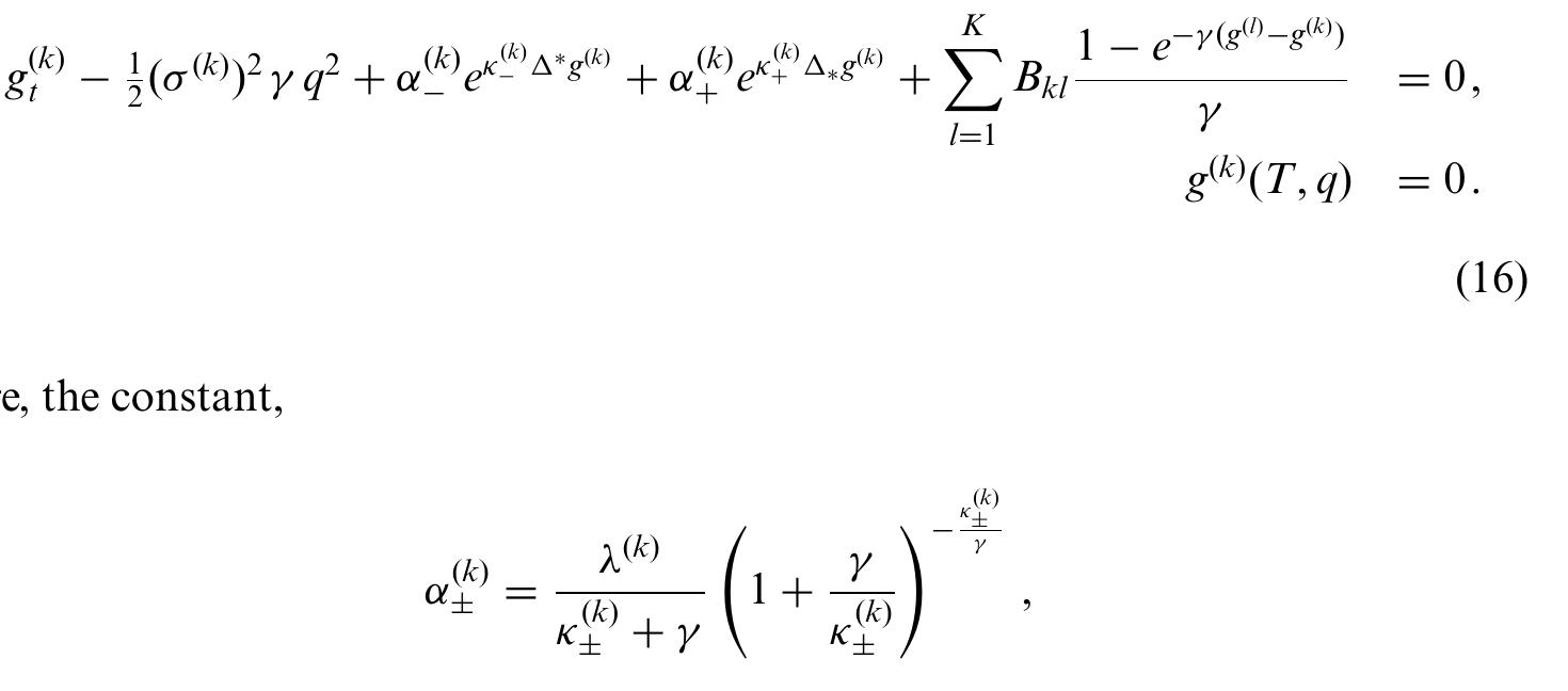 Applying the first order conditions provides us with the