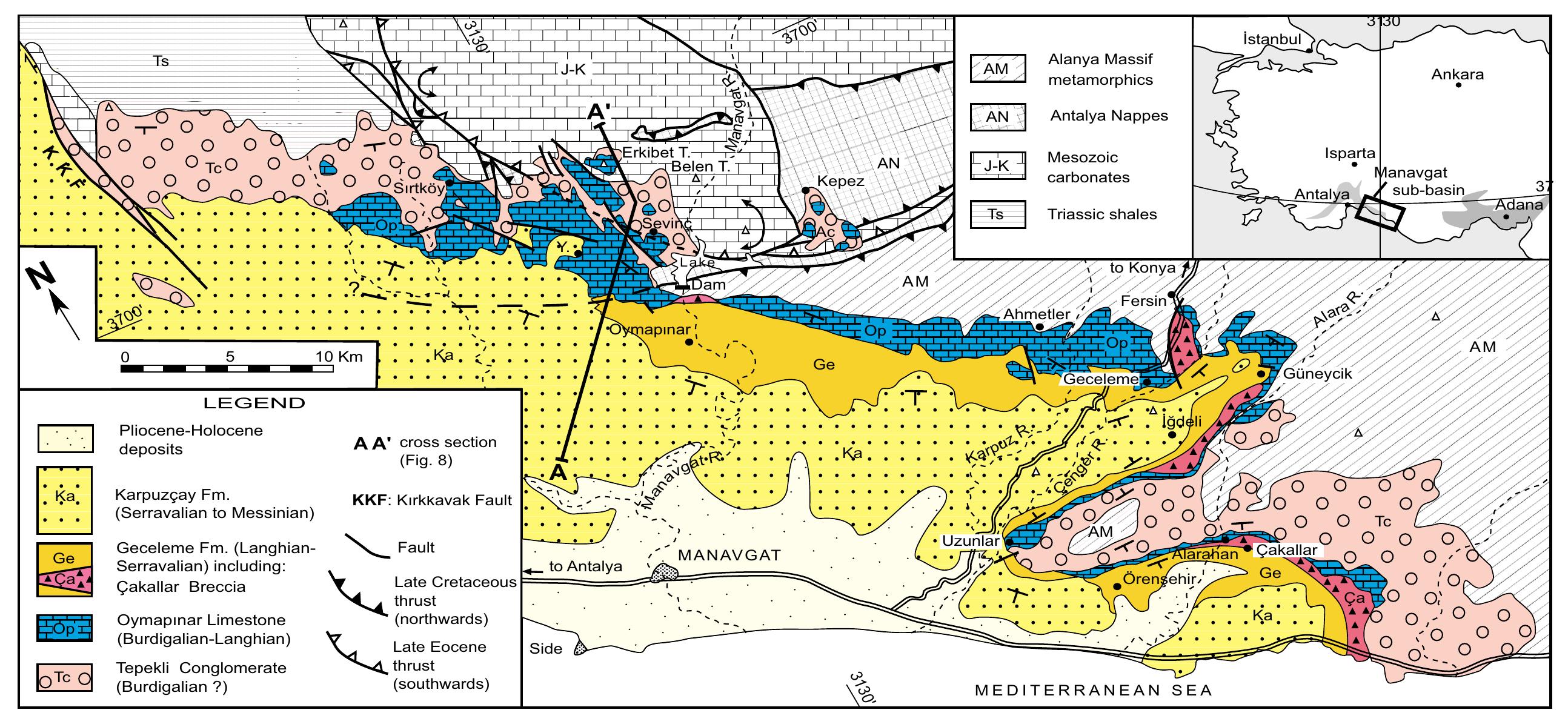 Figure 8 - Late Cenozoic Sedimentary Evolution of the