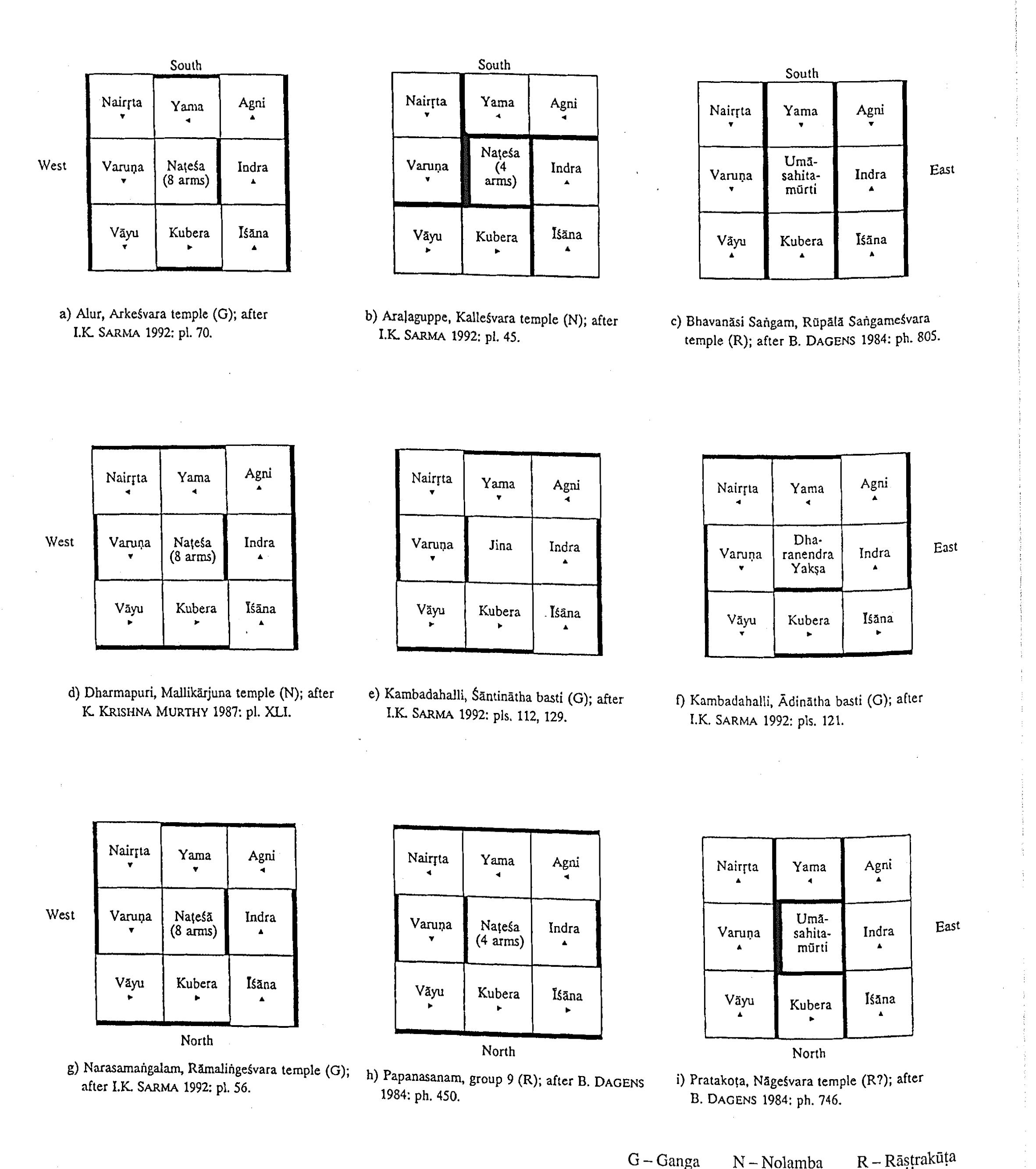 ill. 23: Ceiling panels of the Deccan region, c. 9th—10th centuries (sketches) 