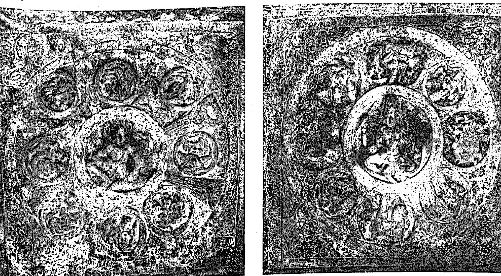 Fig. 13 Brahma medallion, Badami, Cave 3, vestibule, ceiling, A.D. 578* 