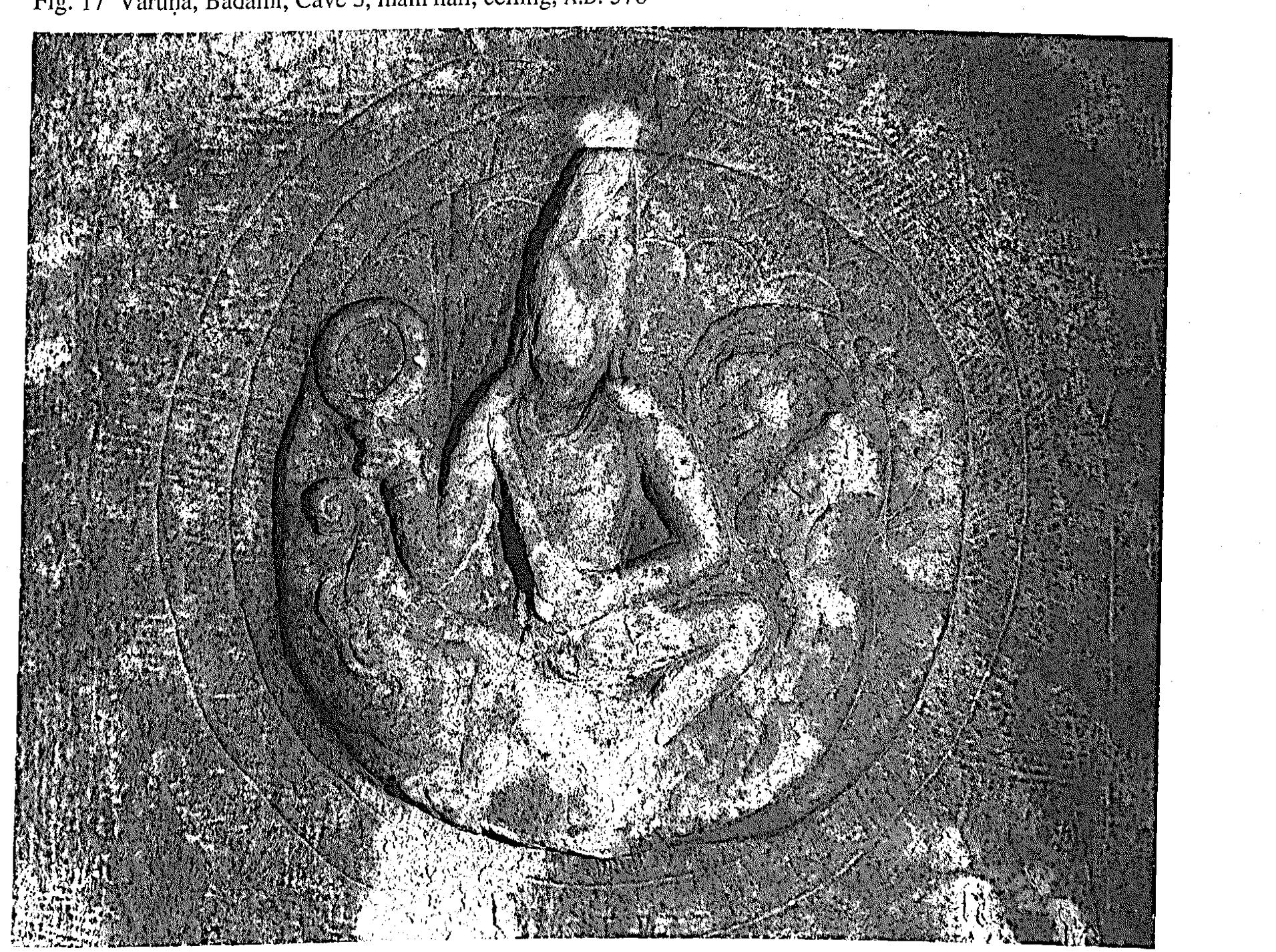 Fig. 16 Skanda, Badami, Cave 3, main hall, ceiling, A.D. 578* 