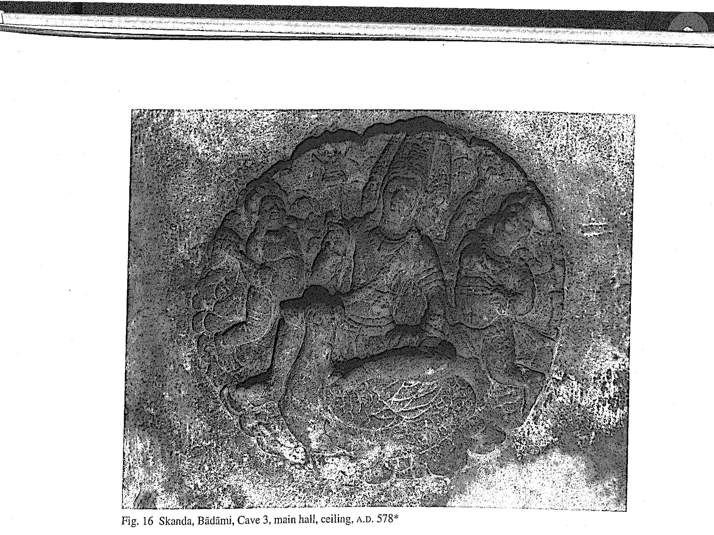 Fig. 17 Varuna, Badami, Cave 3, main hall, ceiling, A.D. 578* 