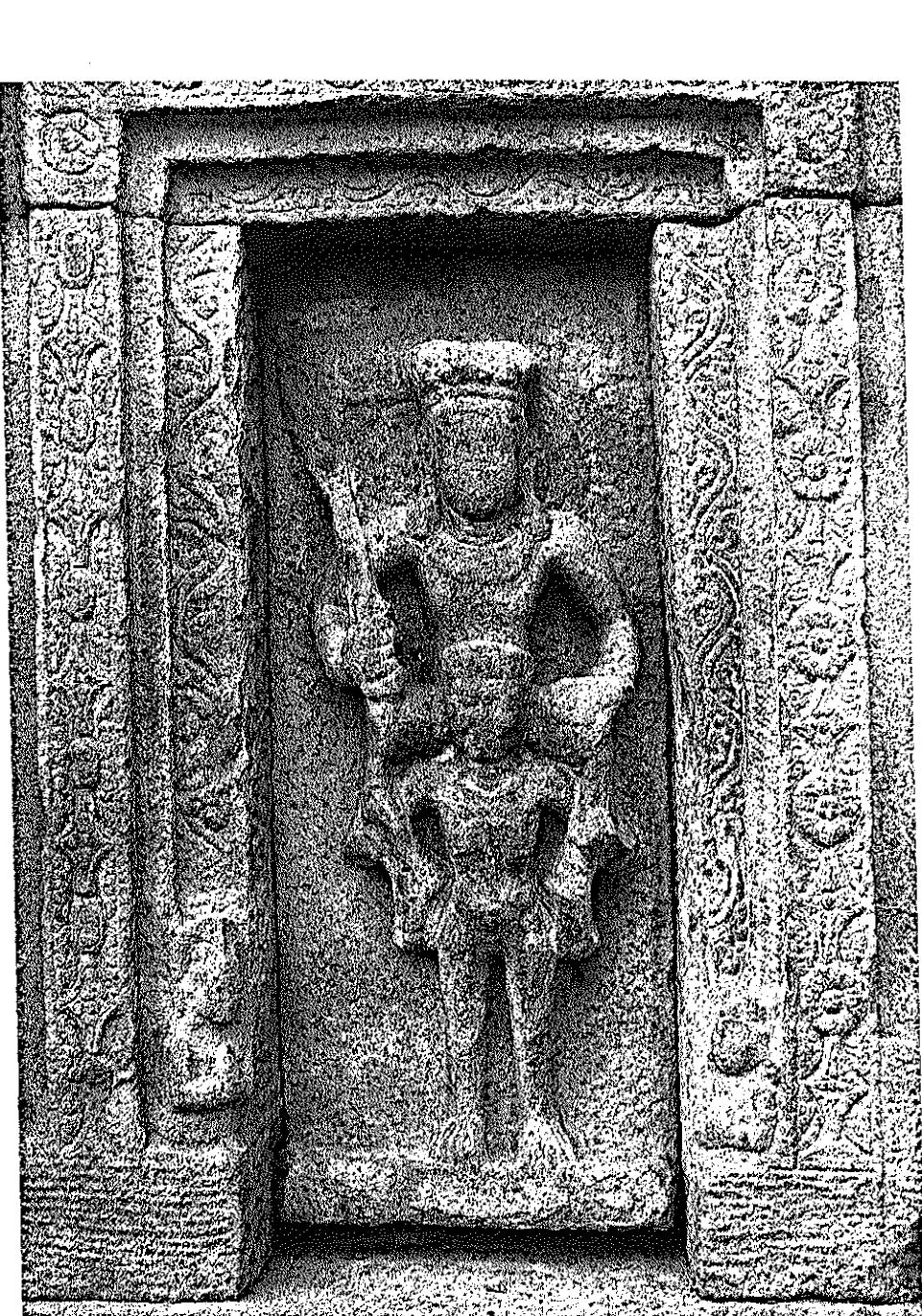 Fig. 73 Nairrta, Alampur, Svarga Brahma Temple, south wall, c. 680-700 A.D. 