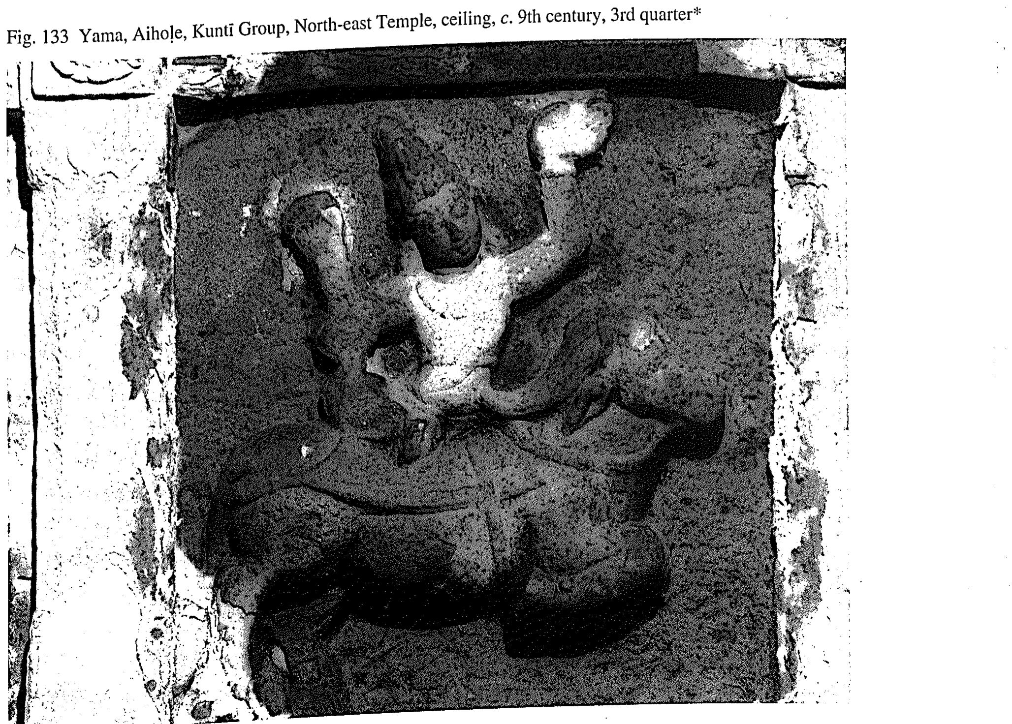 OOO 129 Aoni Aihole, Kunti Group, North-east Temple, ceiling, c. 9th century, Srd quarter 