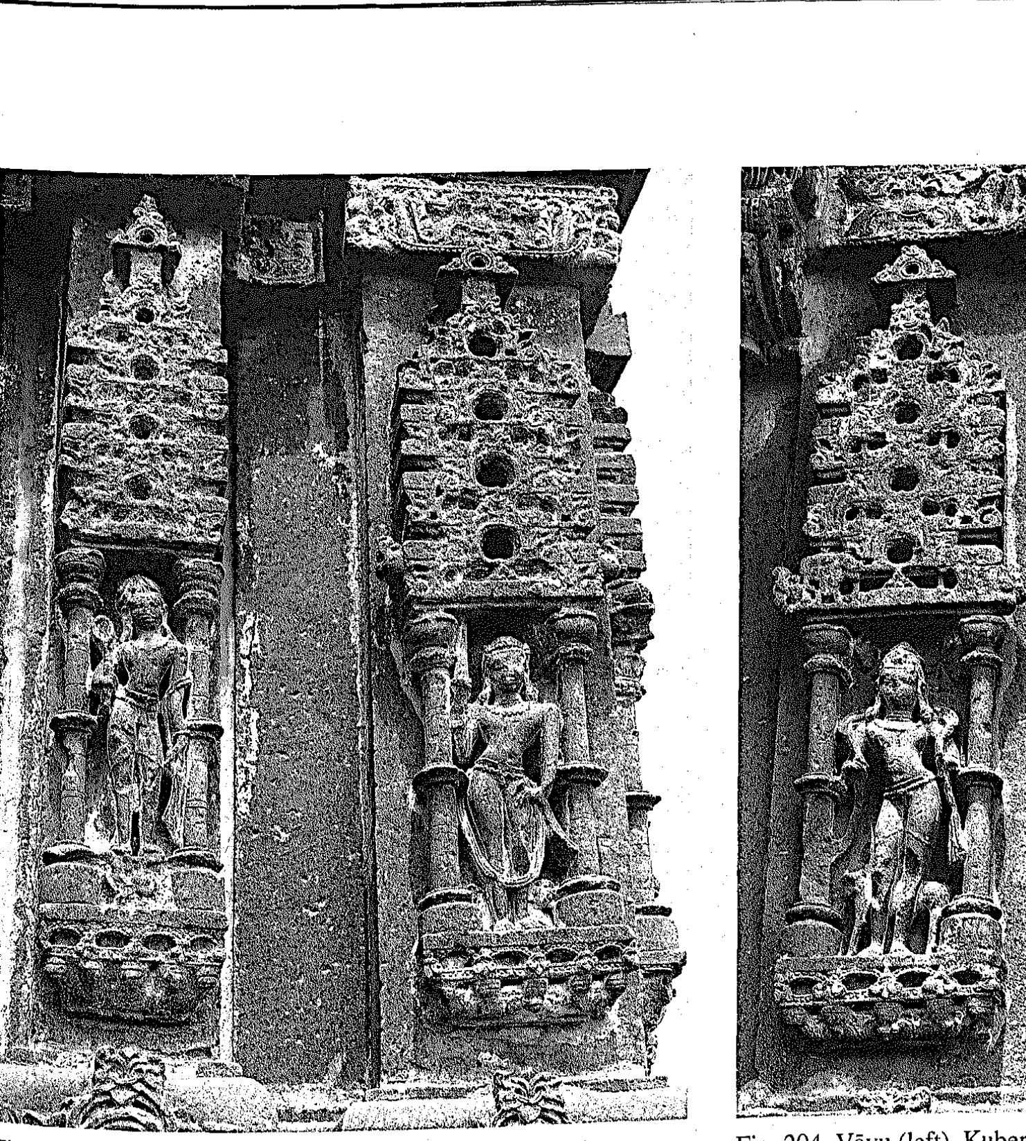 Fig. 203 Varuna (left), Nairrta, Osiaii, Pipaladevi Temple, west, ¢. 9th century, Ist quarter* 