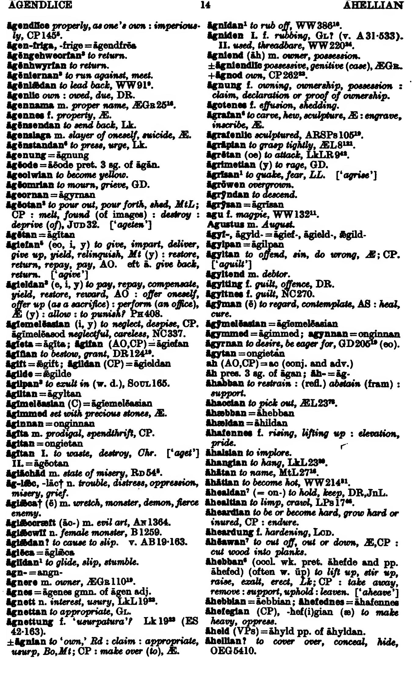 SAXON DICTIONARY DEFINITION visual data 7