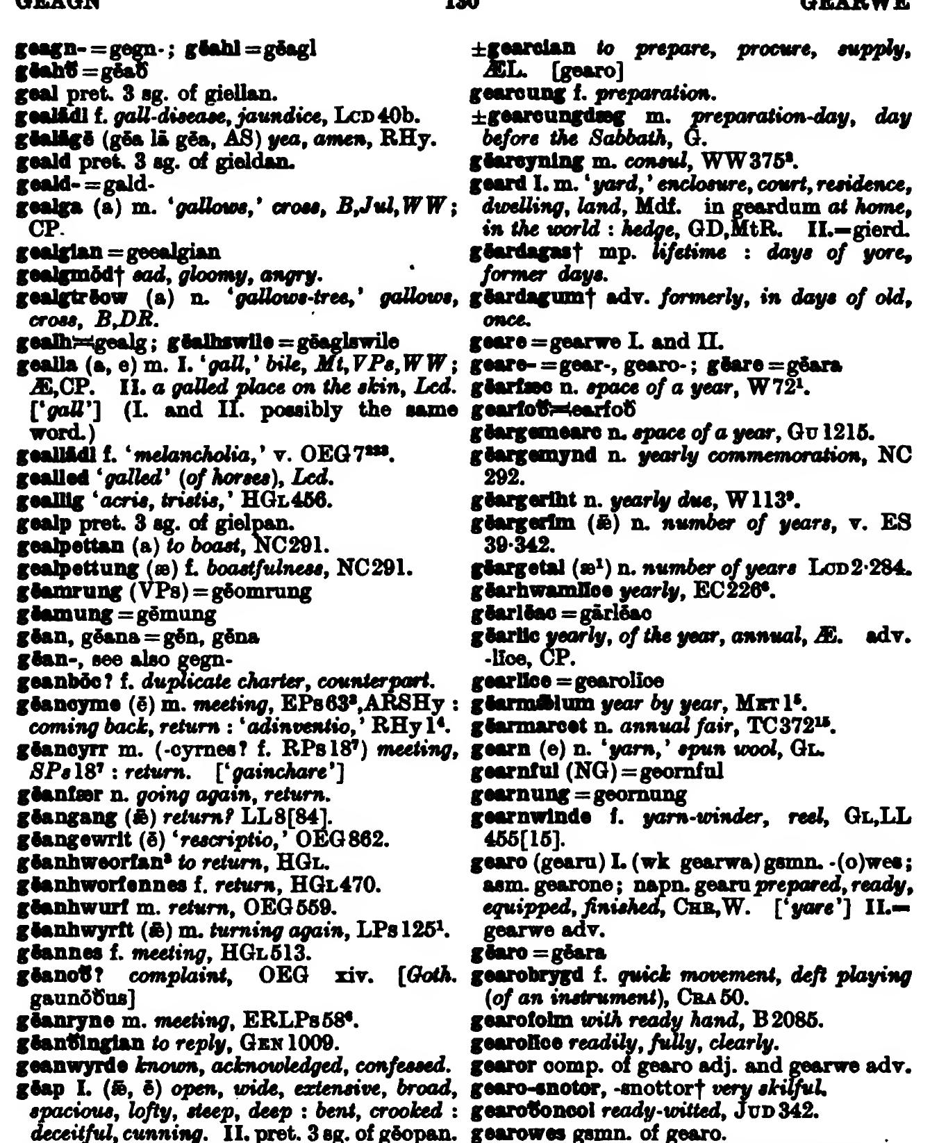 SAXON DICTIONARY DEFINITION visual data 2
