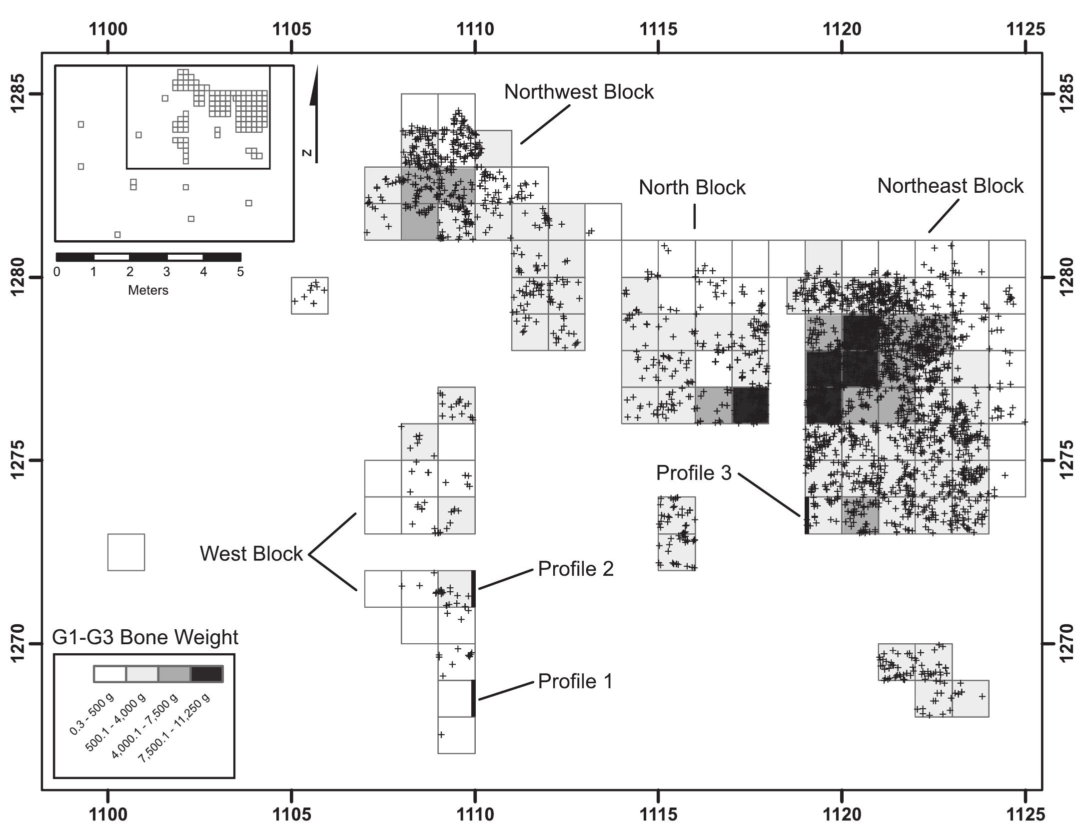 Map showing the locations of sites with excavated agate