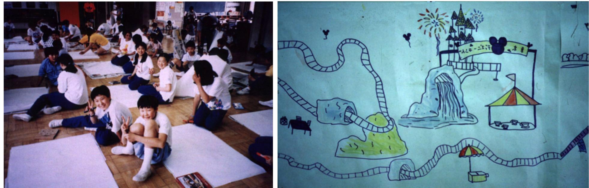 Student’s drawing ideas for their community and