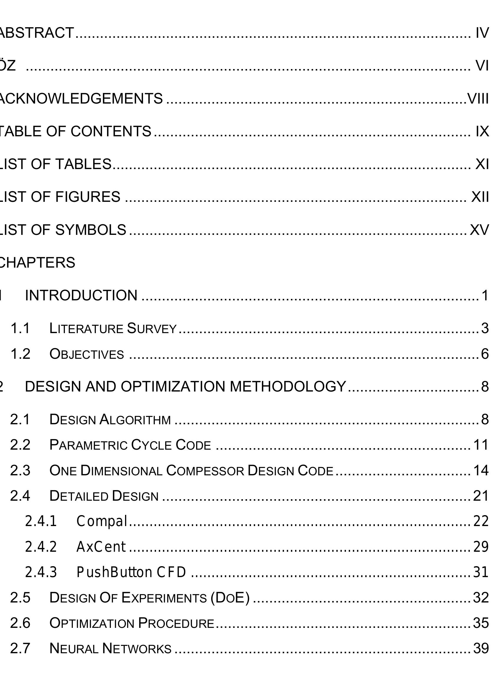 Table 1 - DESIGN AND OPTIMIZATION OF A MIXED FLOW COMPRESSOR