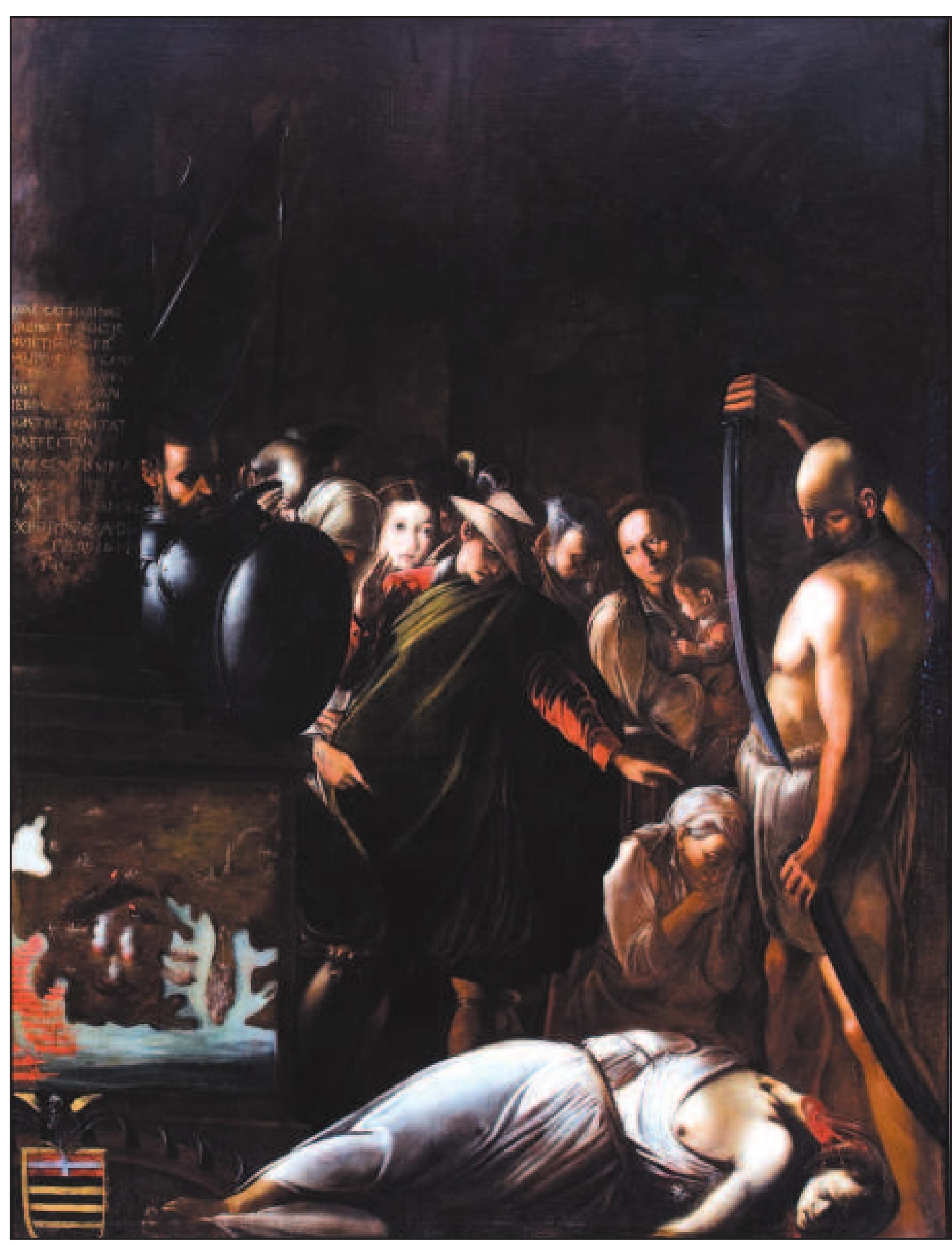 A: detail of map from the martyrdom of st catherine of