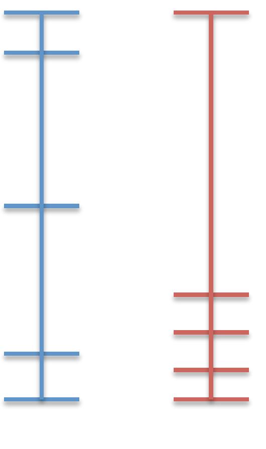 Structural accounts normalise with respect to some features of each theory’s choice-  worthiness function. In the diagram above, I have normalised them with respect to the 