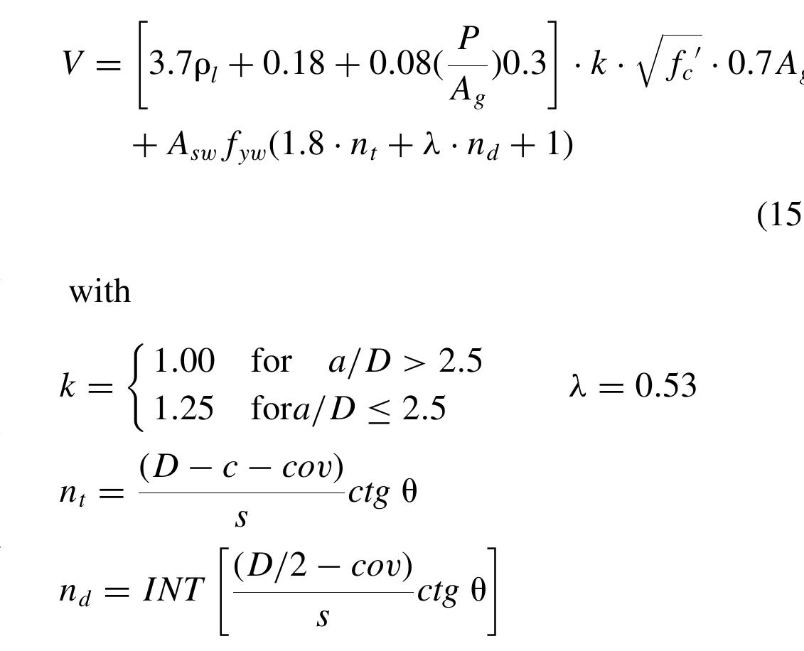 (PDF) Shear strength model of reinforced concrete circular cross ...