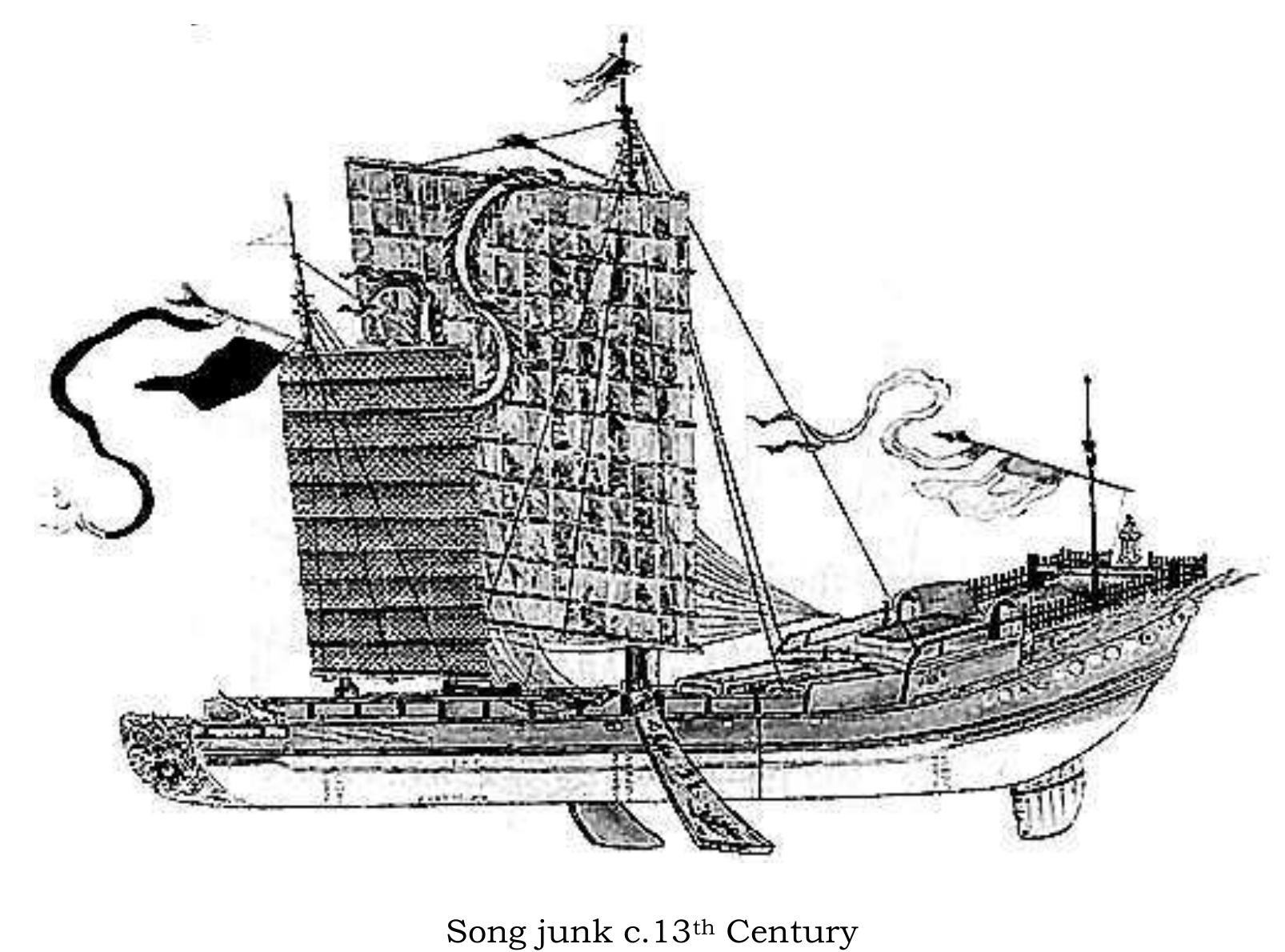 in 1274.8 Whether it was all thanks to General Bayan or not, as this is still a debatable subject among historians, the battleground changed, for it was at that point that the Mongols began to use a waterborne force to complement their cavalry in southern China. The Mongol army now knew how to use the ships that they captured from the Song, or to make their captive sailors work these ships on their behalf, to cross or to travel up and down the huge rivers. In addition, the Mongols recruited more boats and ships from transport fleets already operating in southern Chinese waters. The Song Navy, in the thirteenth century, was one of the most advanced in Asia. When the Mongols started advancing into southern China, this Navy had already been organised into a ‘permanent fighting force and its strength grew steadily with time’, according to the historian Jung-Pang Lo.? By then, the Song Navy could travel swiftly ‘up and down different types of rivers and patrol the eastern sea to keep an eye on Japan and Korea’.!° They had also mastered some sailing techniques that land-locked people,