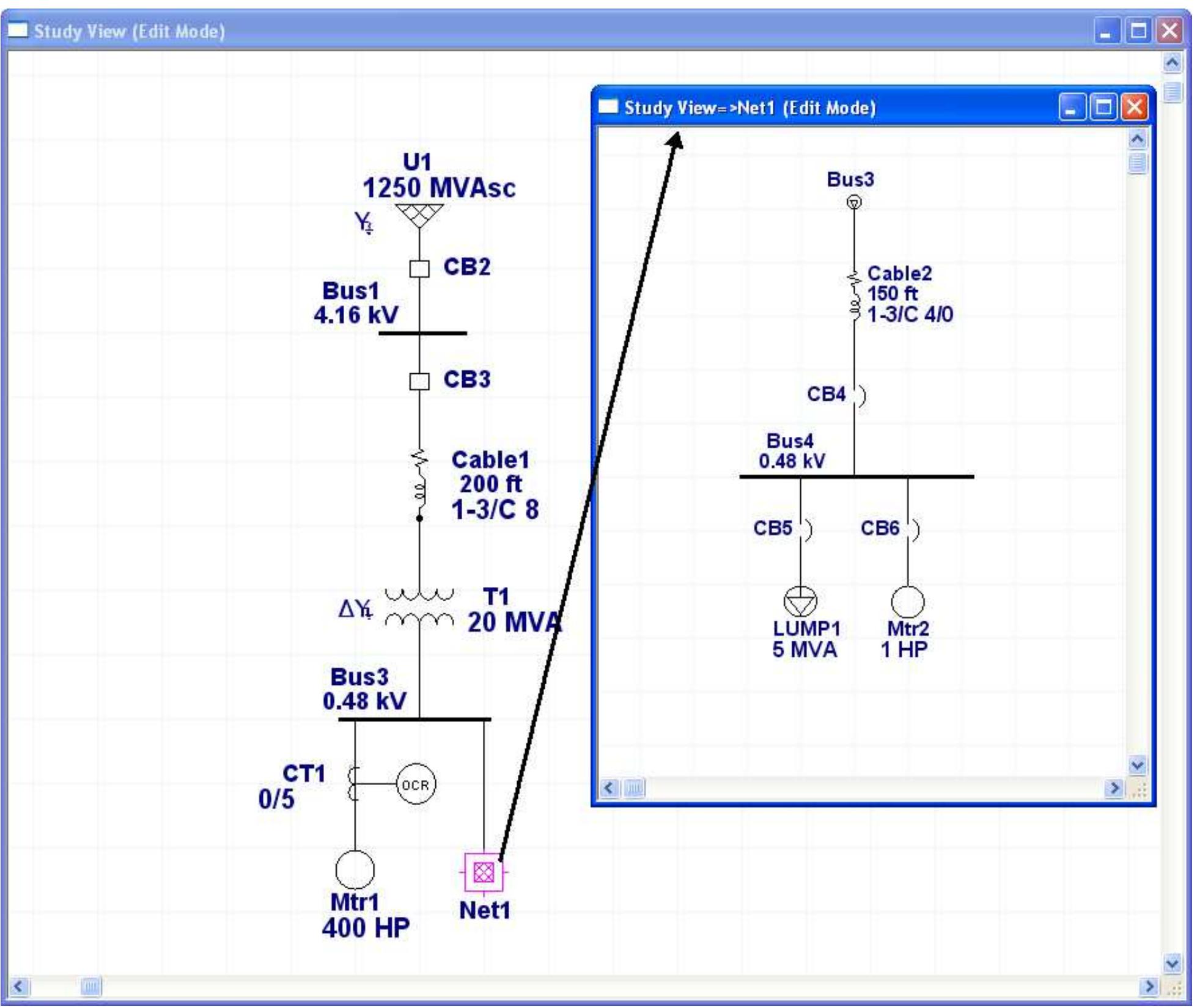 Final one-line diagram