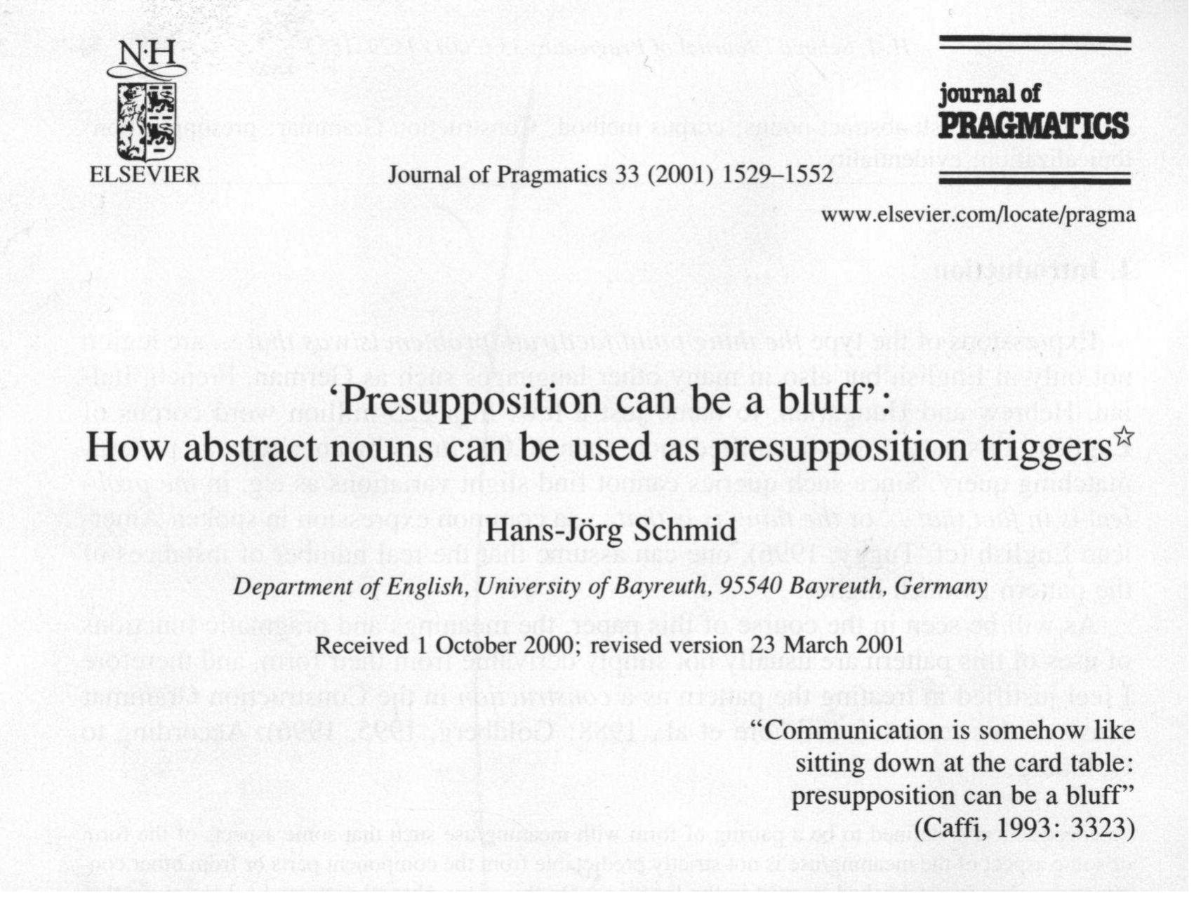 Figure 1 - from Presupposition can be a bluff': How abstract