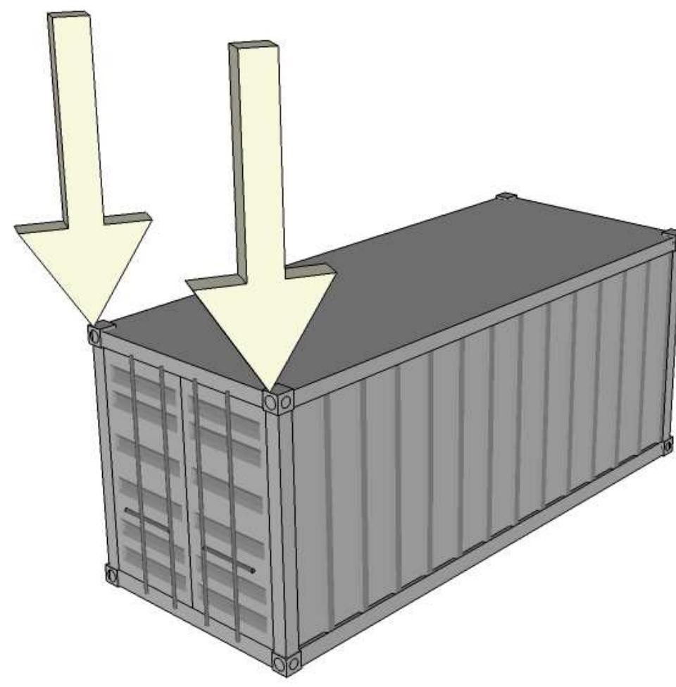 Photo 32. example of a damaged iso shipping container. the