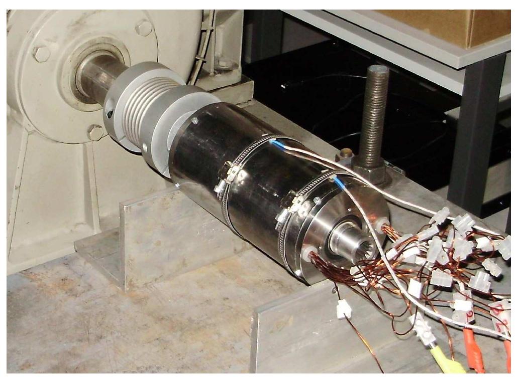 Epms Test Rig Assembled prototype pmsm on the test rig.