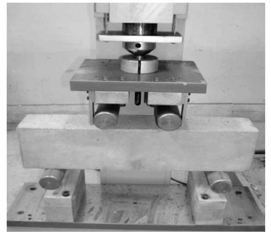 Flexural test machine.