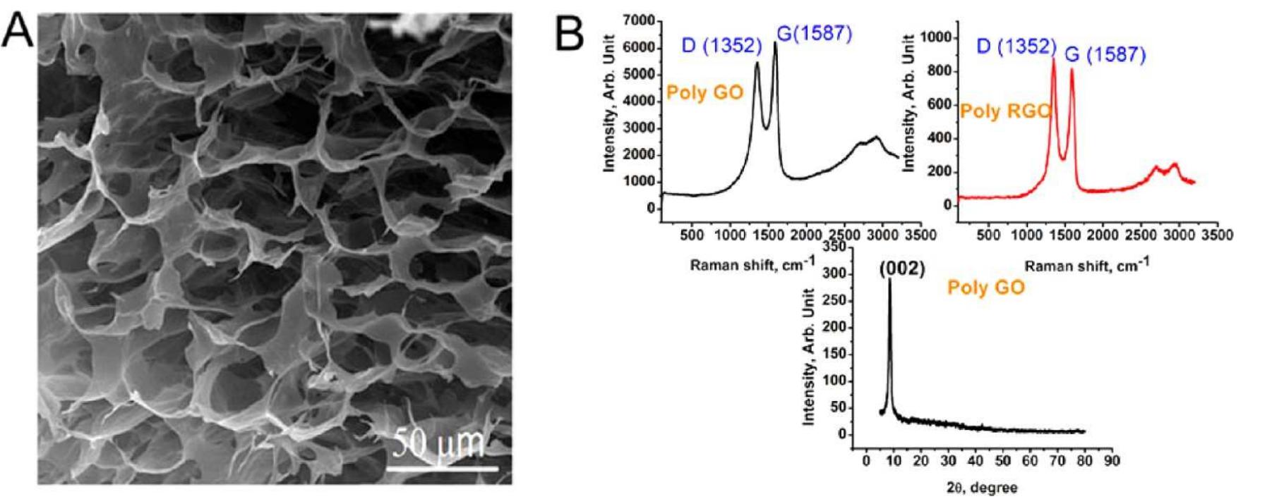 Hummers Rgo Sem (a) sem image of poly-rgo, subjected to controlled reduction