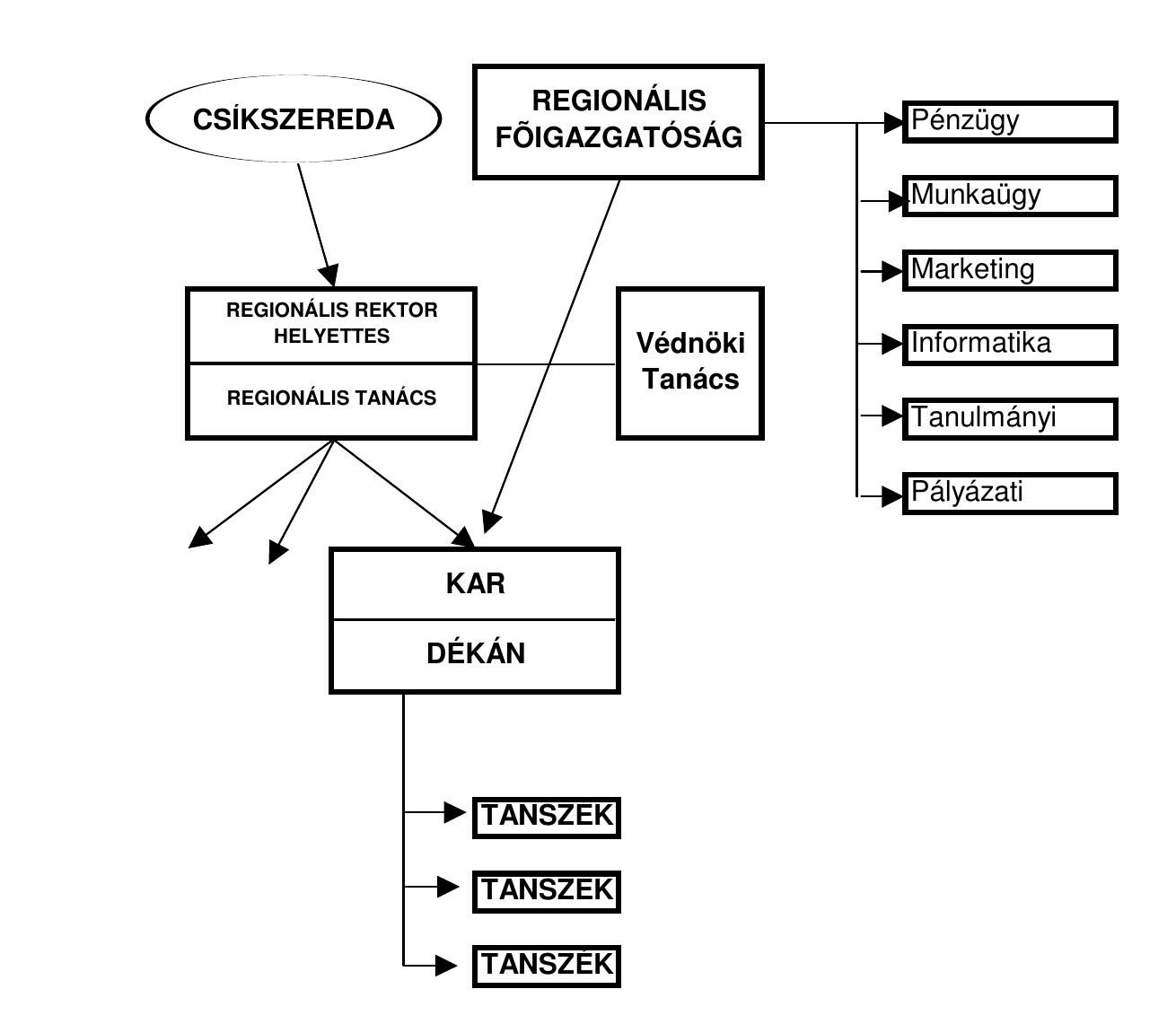 1. 4bra: Az EMTE lehetséges szervezeti dbraja
