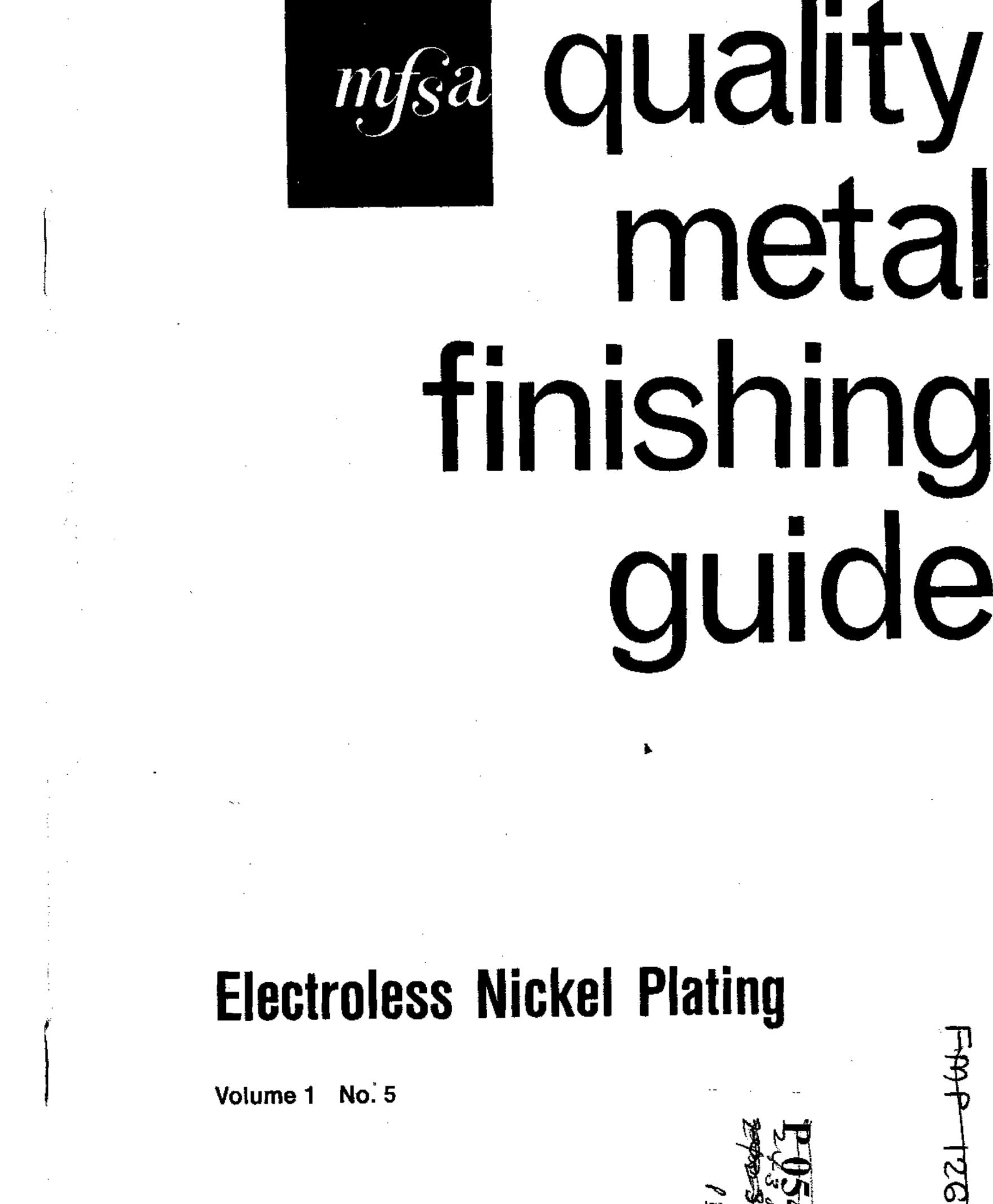 (PDF) Electroless Nickel Plating Quality Metal Finishing Guide