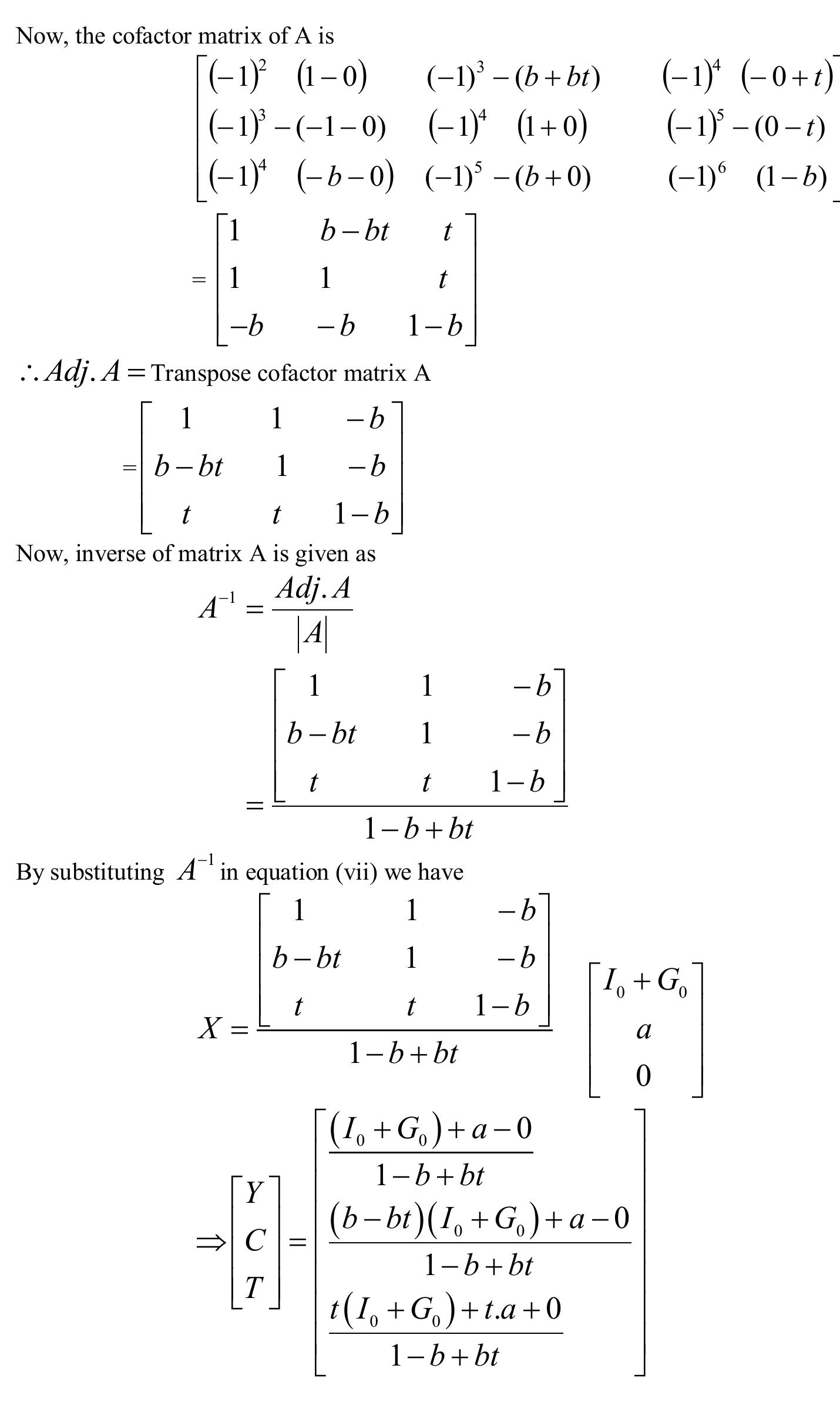 (PDF) Applicability of Matrix Inverse in Simple Model of Economics – An ...