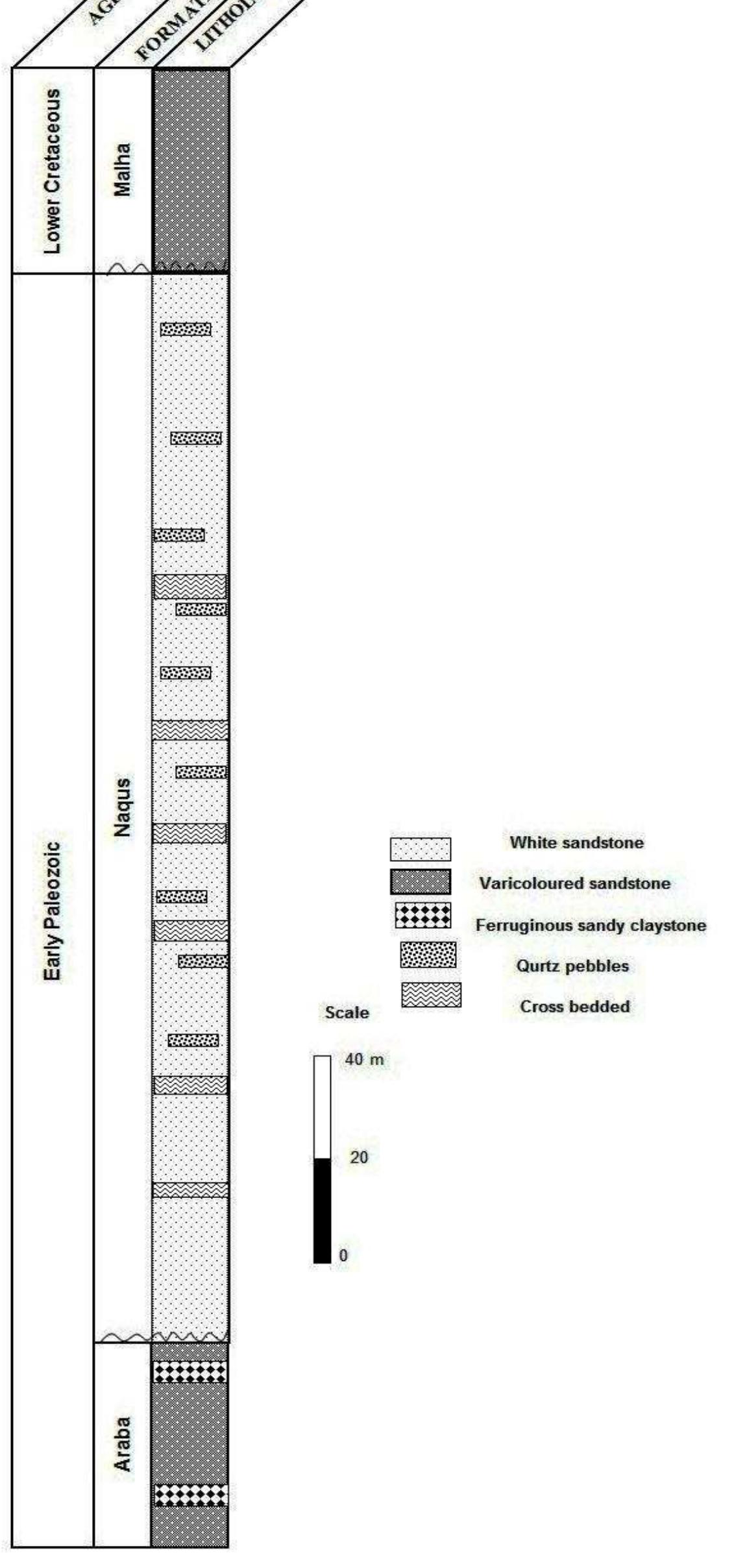 Composite lithostratigraphic columnar section of naqus
